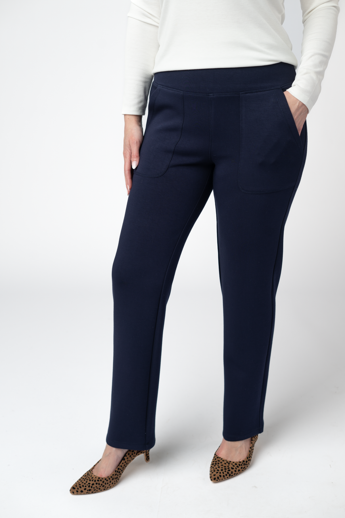 Luxe Ankle Bottoms- Navy-Other Bottoms-Dear Me Southern Boutique, located in DeRidder, Louisiana