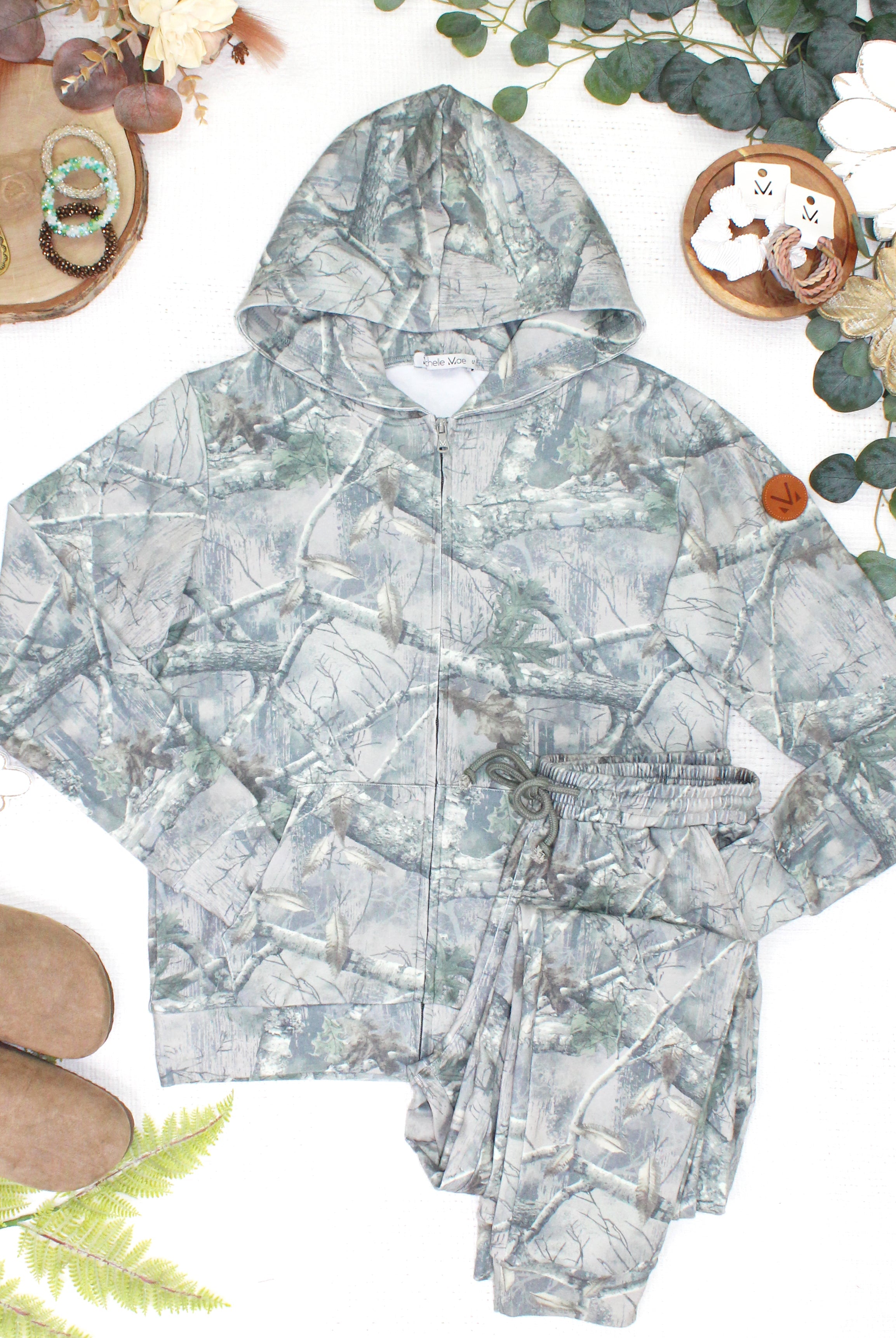 MARKET EXCLUSIVE Fullzip Hoodie - Camo-hoodie-Dear Me Southern Boutique, located in DeRidder, Louisiana
