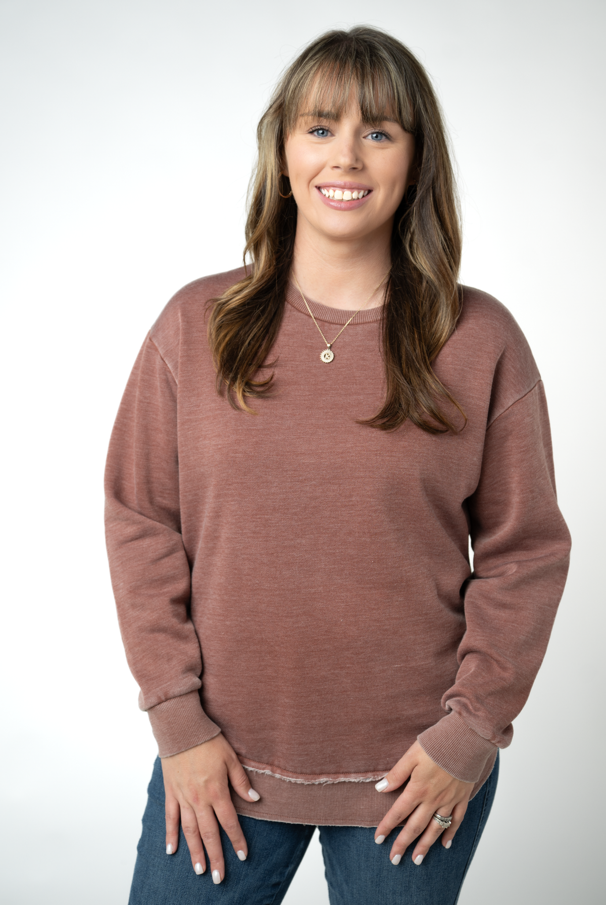 MARKET EXCLUSIVE Vintage Wash Pullover - Brown-Presales-Dear Me Southern Boutique, located in DeRidder, Louisiana