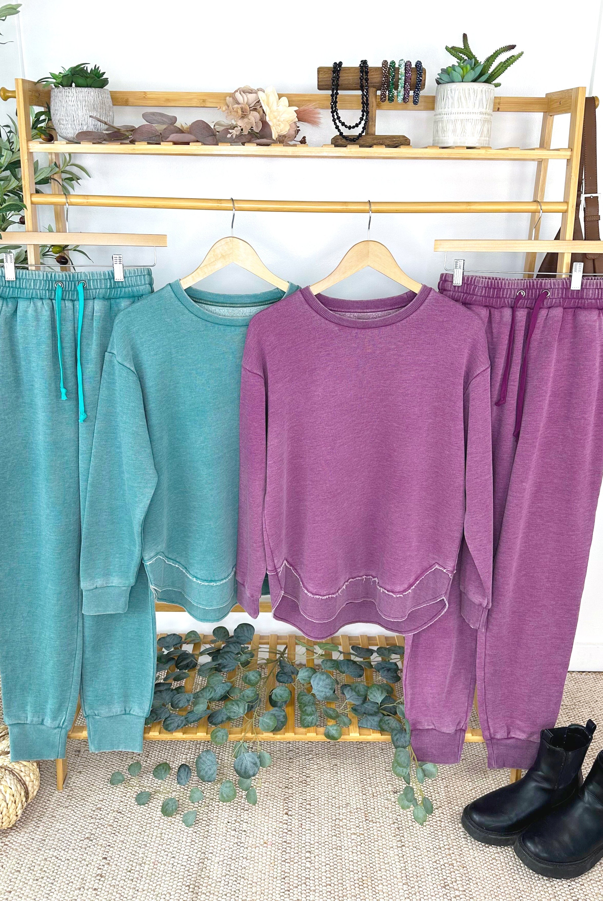 MARKET EXCLUSIVE Vintage Wash Pullover - Teal-Pullover-Dear Me Southern Boutique, located in DeRidder, Louisiana