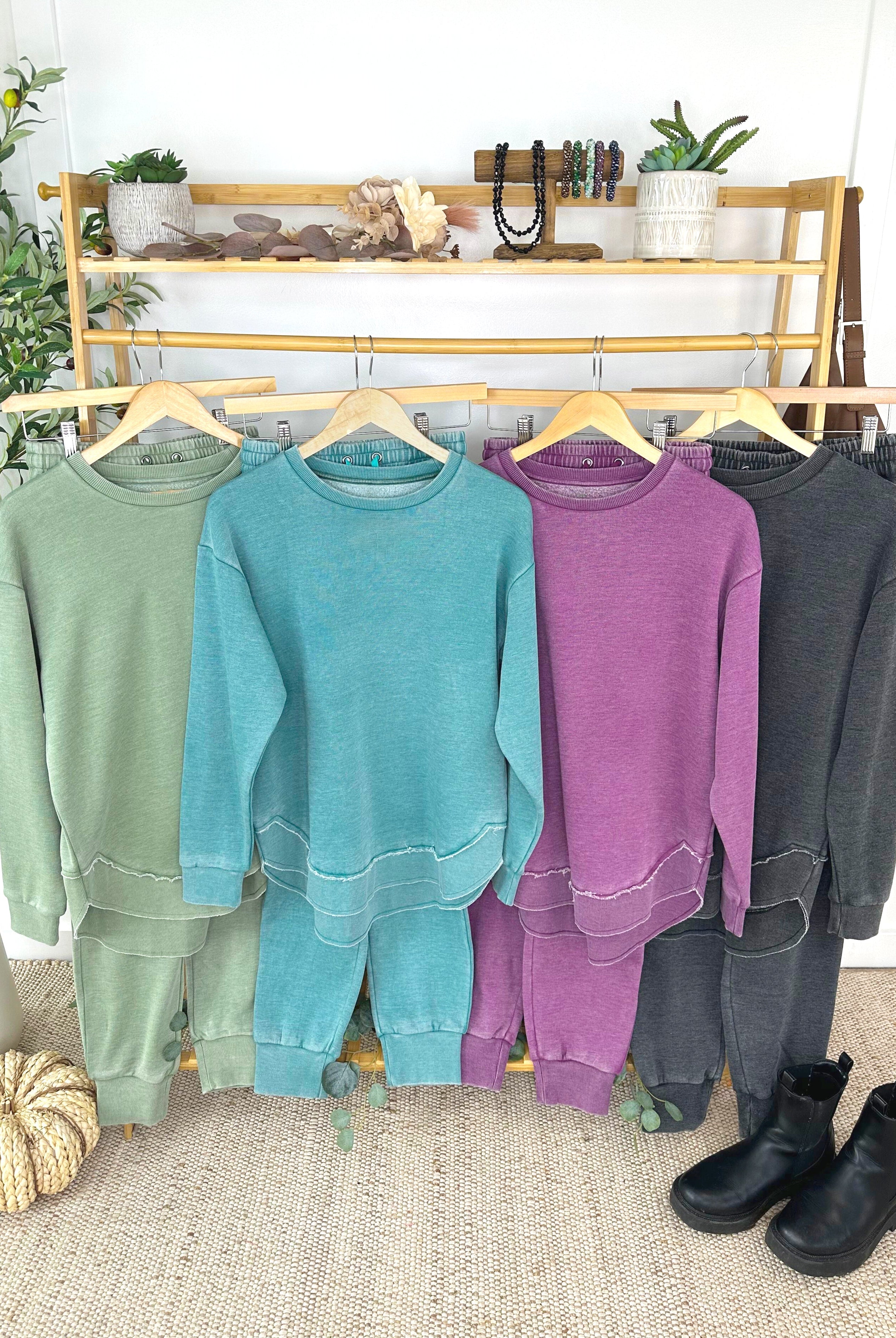 MARKET EXCLUSIVE Vintage Wash Pullover - Teal-Pullover-Dear Me Southern Boutique, located in DeRidder, Louisiana