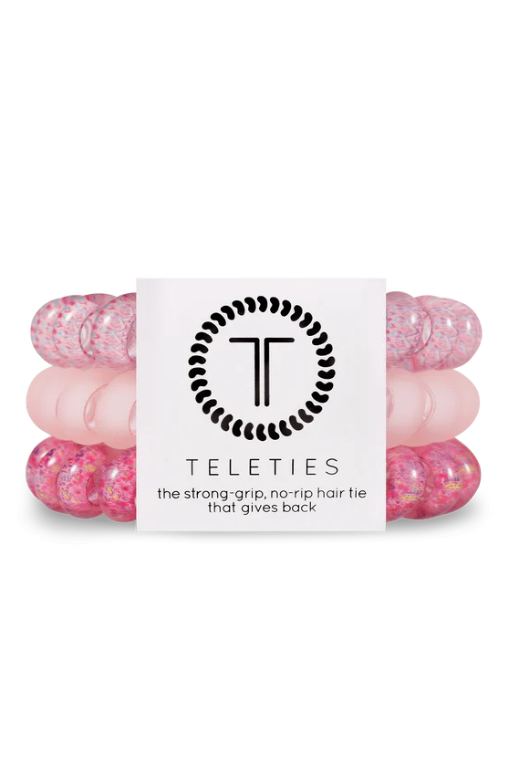 Made Me Blush Mix Pack Teleties- Large-Large Hair Ties-Dear Me Southern Boutique, located in DeRidder, Louisiana