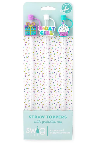 Make A Wish Swig Straw Topper Set-Drinkwear-Dear Me Southern Boutique, located in DeRidder, Louisiana