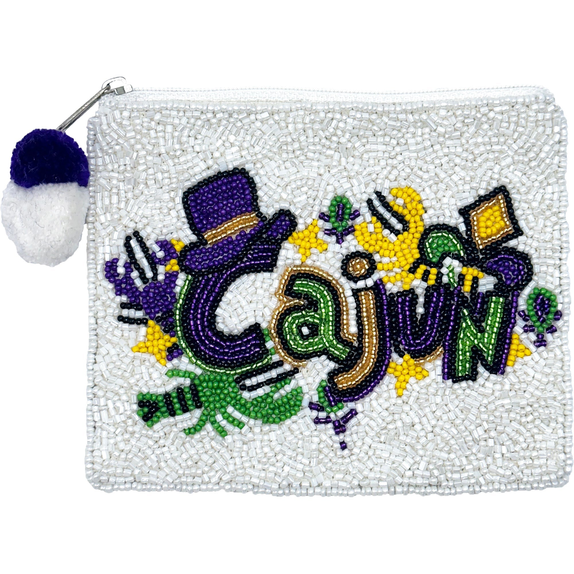 Mardi Gras CAJUN Coin Purse-Coin Purses-Dear Me Southern Boutique, located in DeRidder, Louisiana
