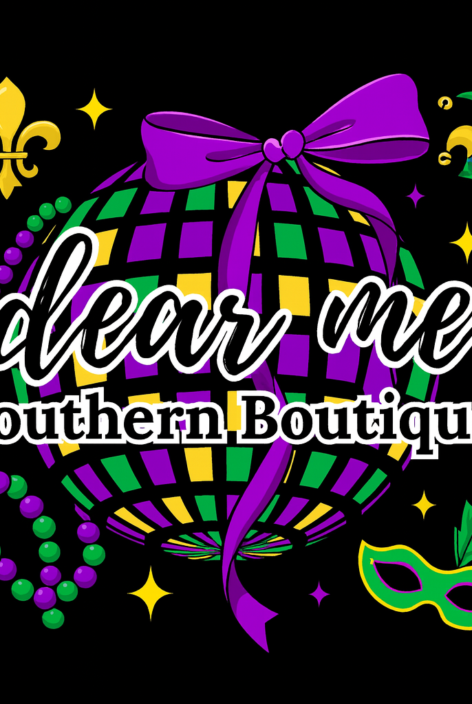 Mardi Gras Dear Me Disco - Merch Tee-Graphic Tops-Dear Me Southern Boutique, located in DeRidder, Louisiana