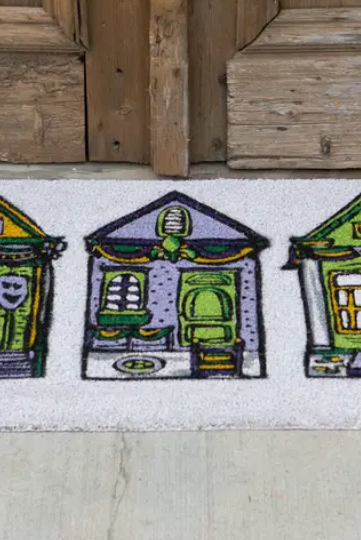 Mardi Gras Houses Doormat-Door Mats-Dear Me Southern Boutique, located in DeRidder, Louisiana