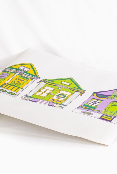 Mardi Gras Houses Paper Table Runner-Home Decor-Dear Me Southern Boutique, located in DeRidder, Louisiana