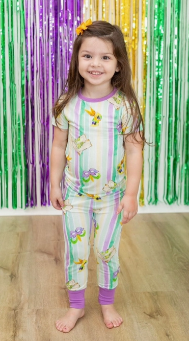 Mardi Gras Majorette Pajama Set-Kids-Dear Me Southern Boutique, located in DeRidder, Louisiana