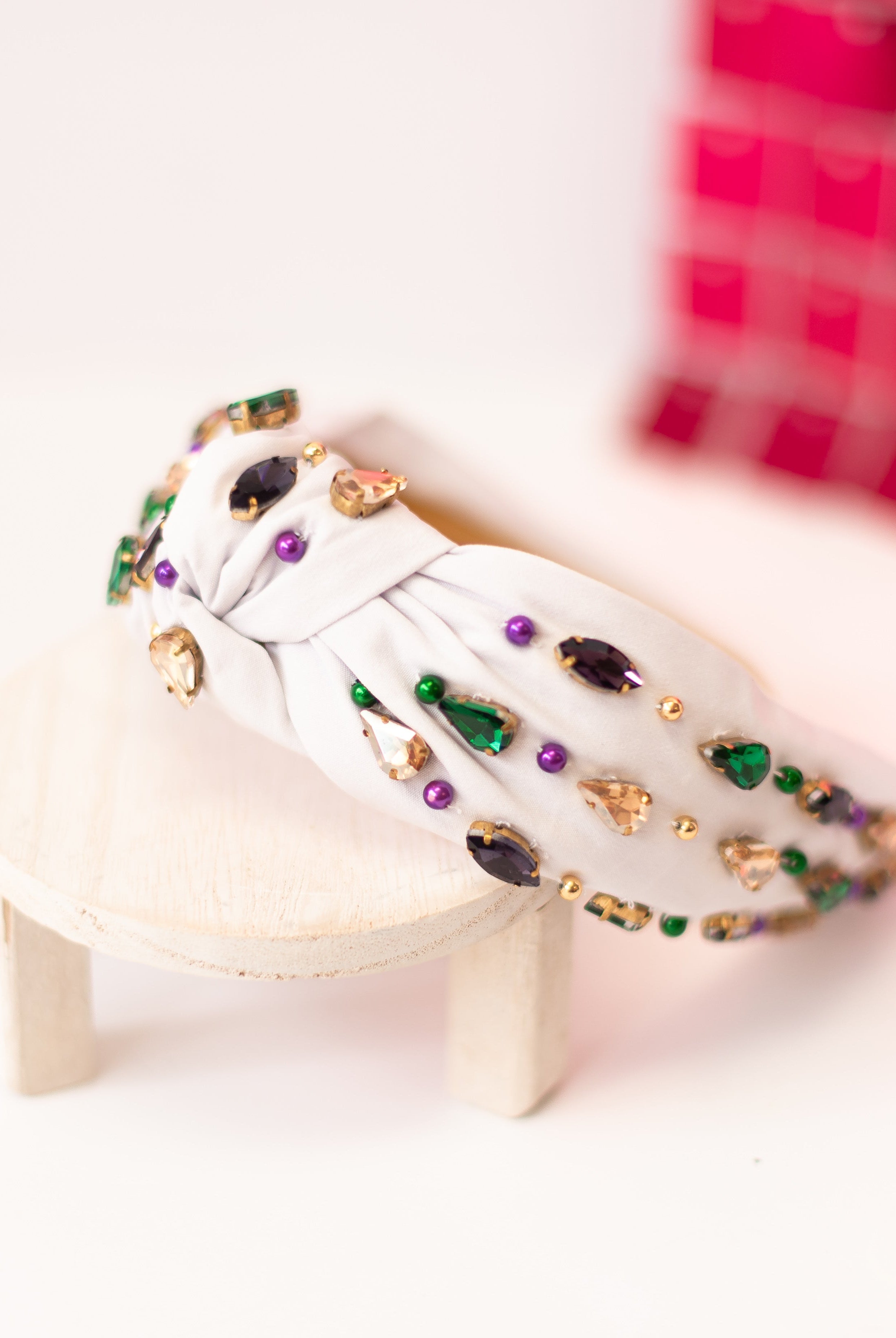 Mardi Gras Queen Knot Headband-Headbands-Dear Me Southern Boutique, located in DeRidder, Louisiana