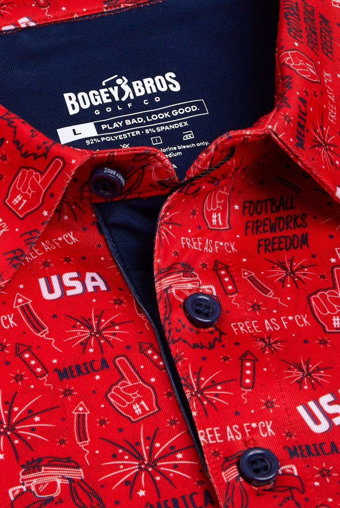 'Merica - Red - Polo-Dear Me Southern Boutique, located in DeRidder, Louisiana