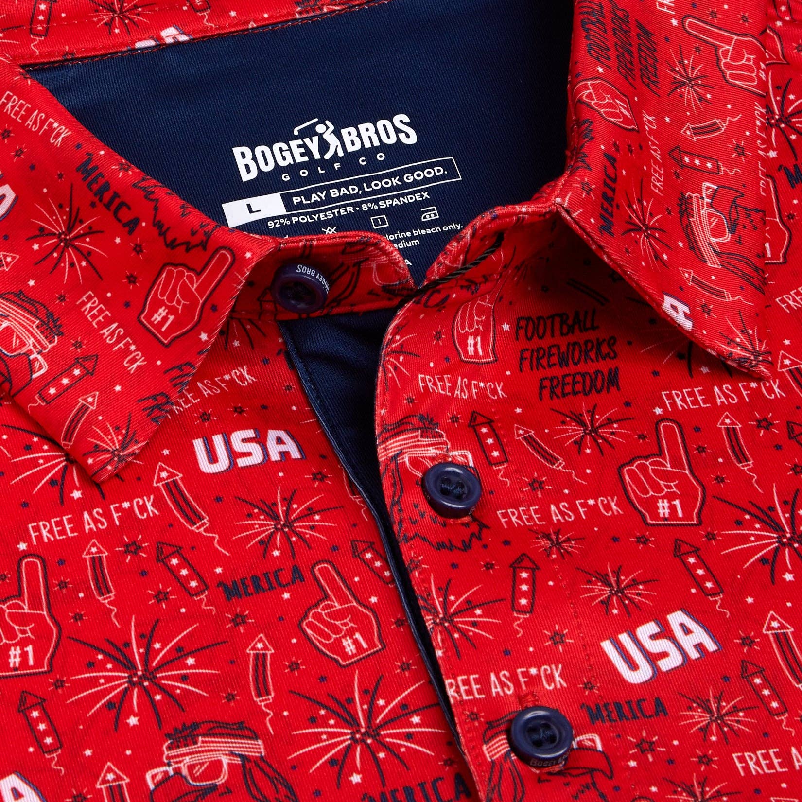 'Merica - Red - Polo-Dear Me Southern Boutique, located in DeRidder, Louisiana