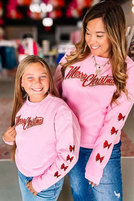 Merry & Pink Womens Sweatshirt-Pullover-Dear Me Southern Boutique, located in DeRidder, Louisiana