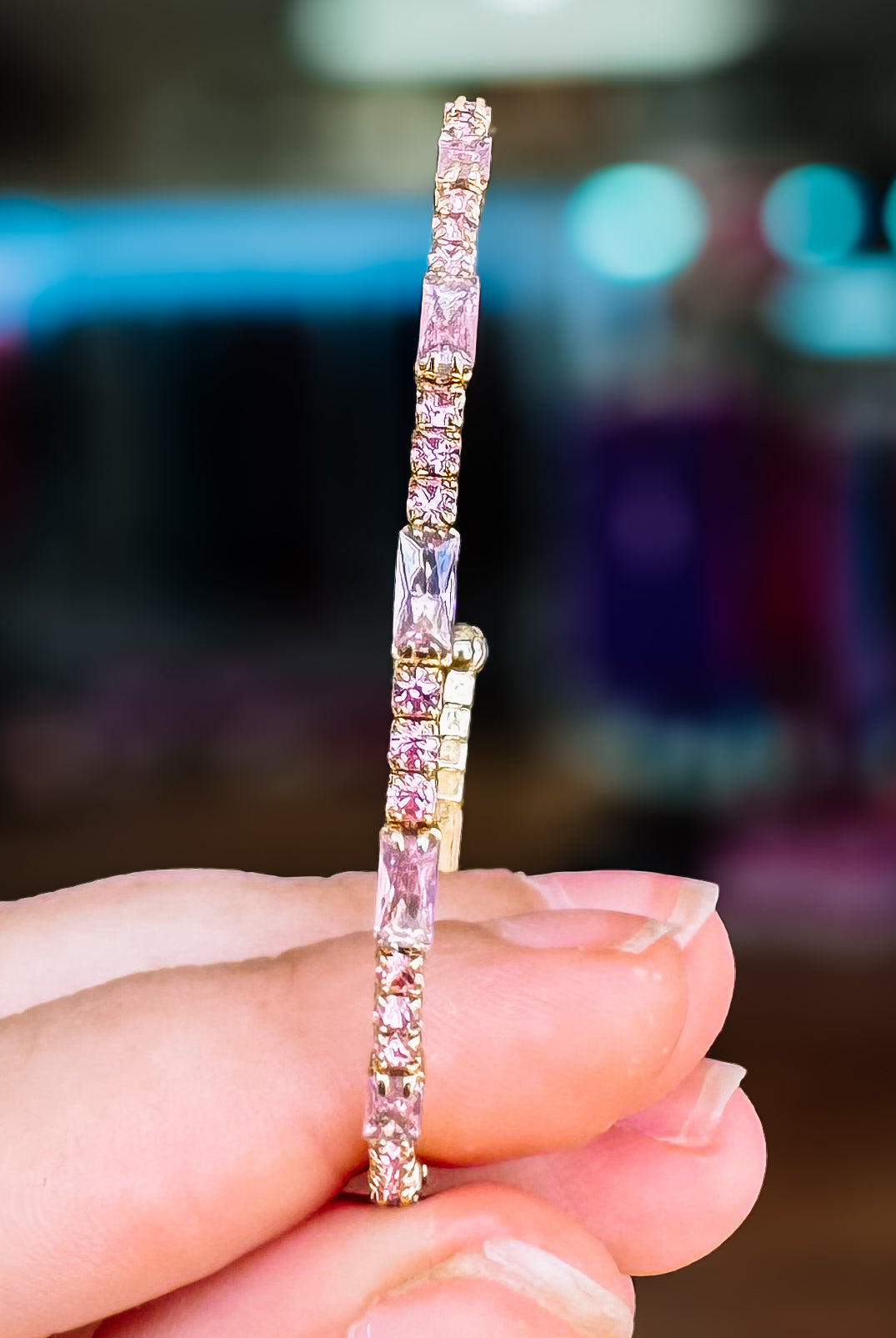 Miami Crystal Bangle - Chocolate Gold Metal-Bracelets-Dear Me Southern Boutique, located in DeRidder, Louisiana