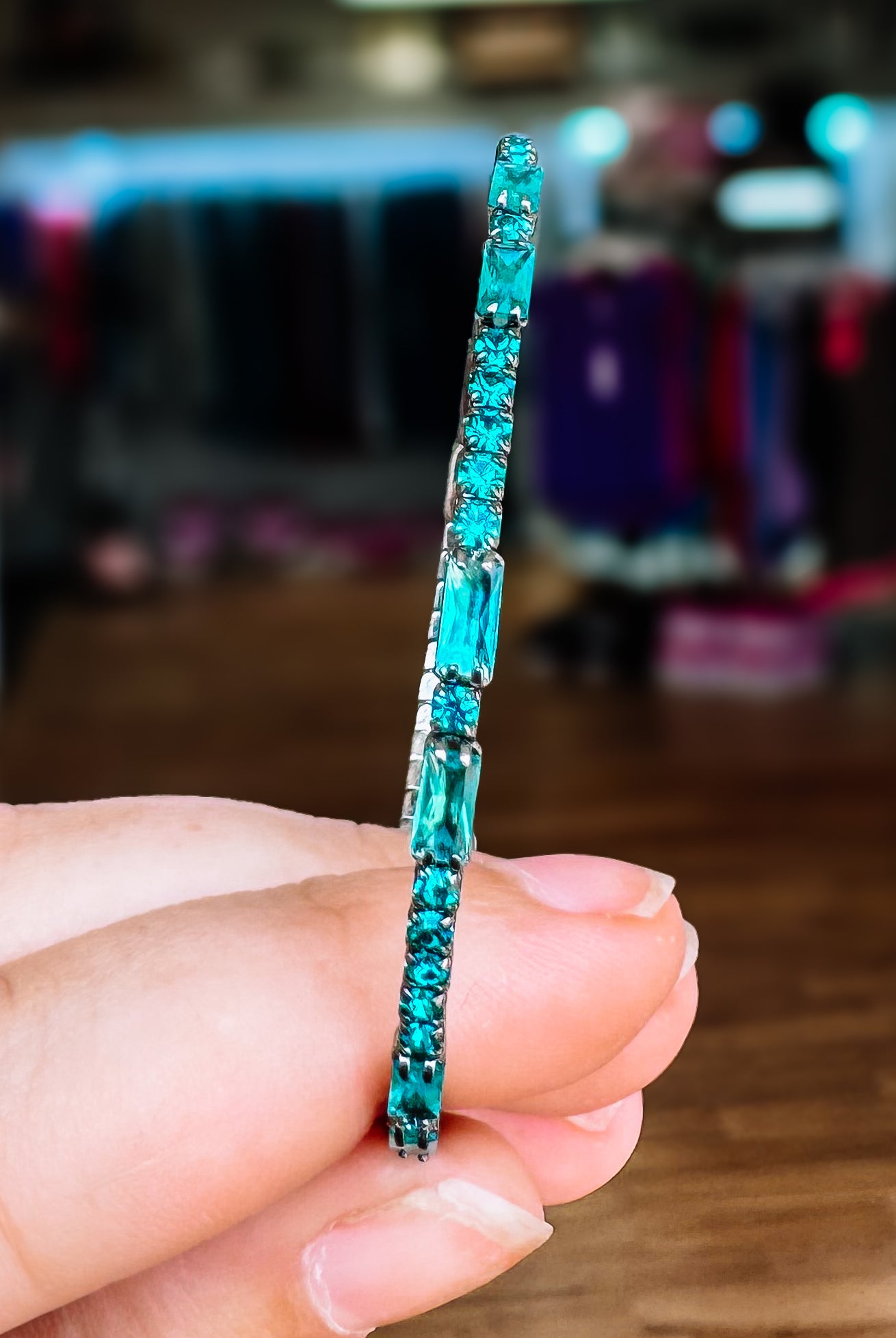 Miami Crystal Bangle - Gunmetal-Bracelets-Dear Me Southern Boutique, located in DeRidder, Louisiana