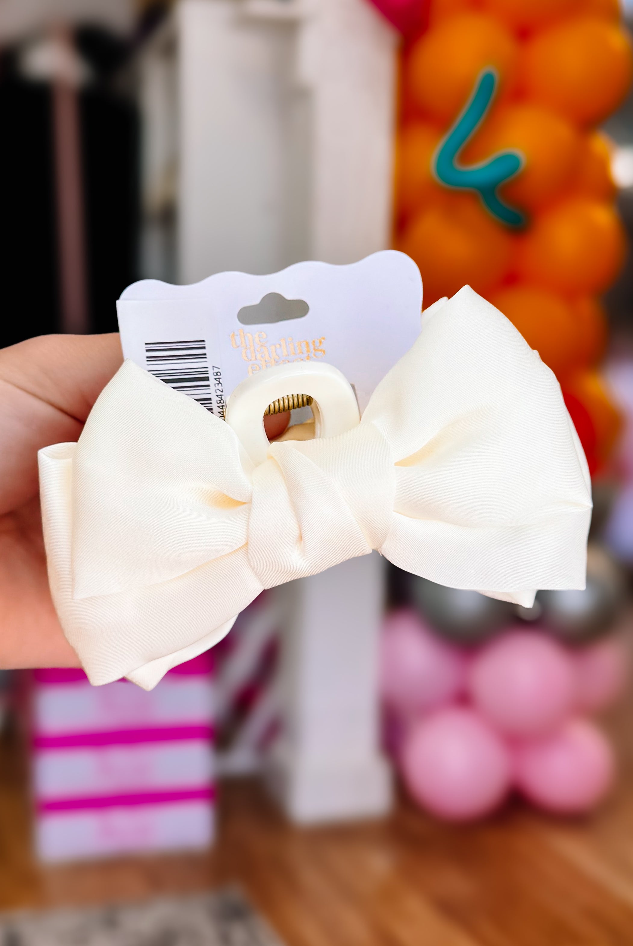 Mini Satin Bougie Bow Claw Clip-Hair Clips-Dear Me Southern Boutique, located in DeRidder, Louisiana