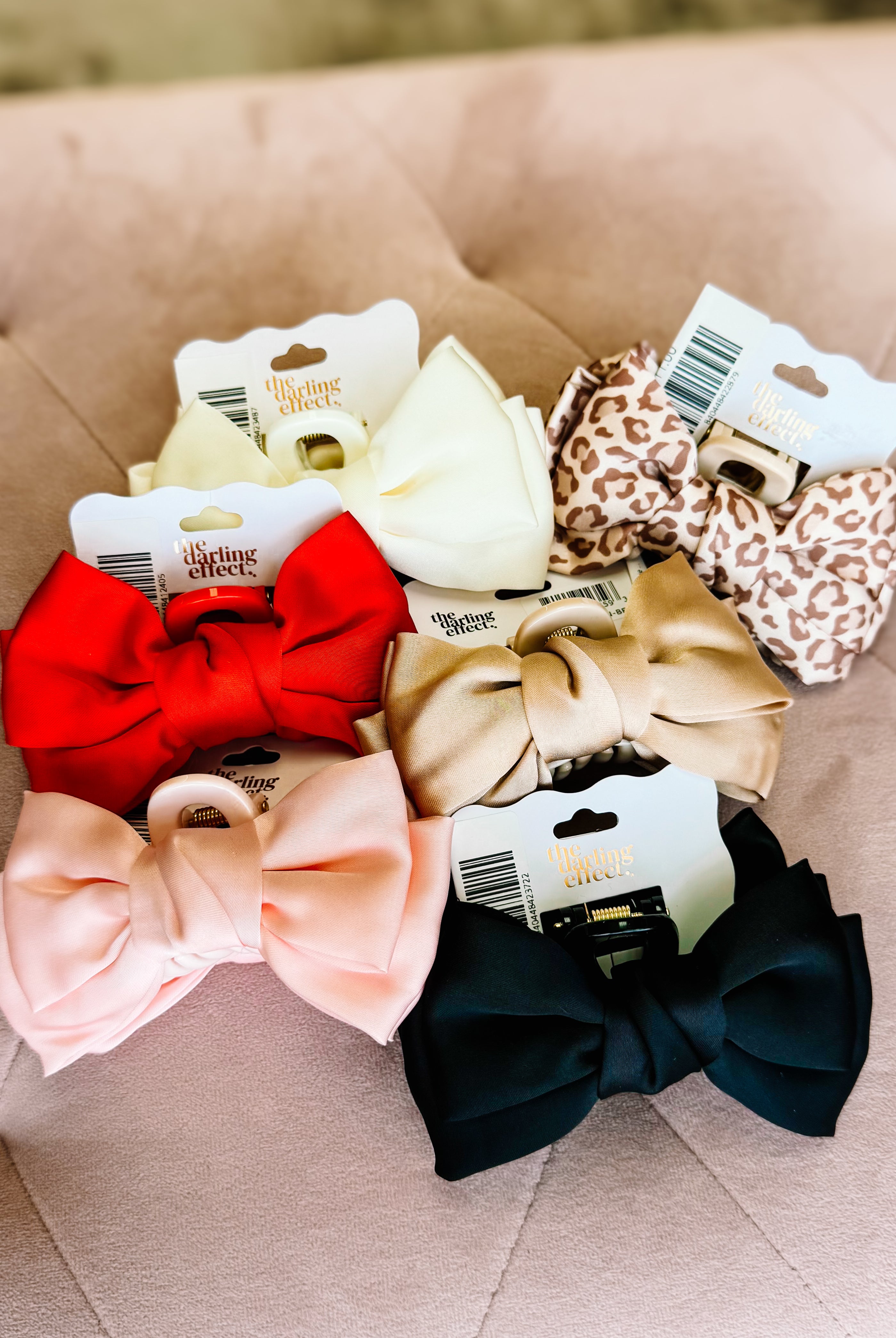 Mini Satin Bougie Bow Claw Clip-Hair Clips-Dear Me Southern Boutique, located in DeRidder, Louisiana