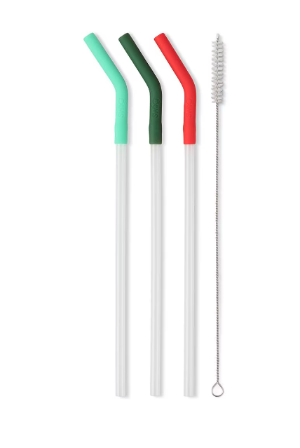 Mint/Green/Red Swig Straw Set-Straws-Dear Me Southern Boutique, located in DeRidder, Louisiana