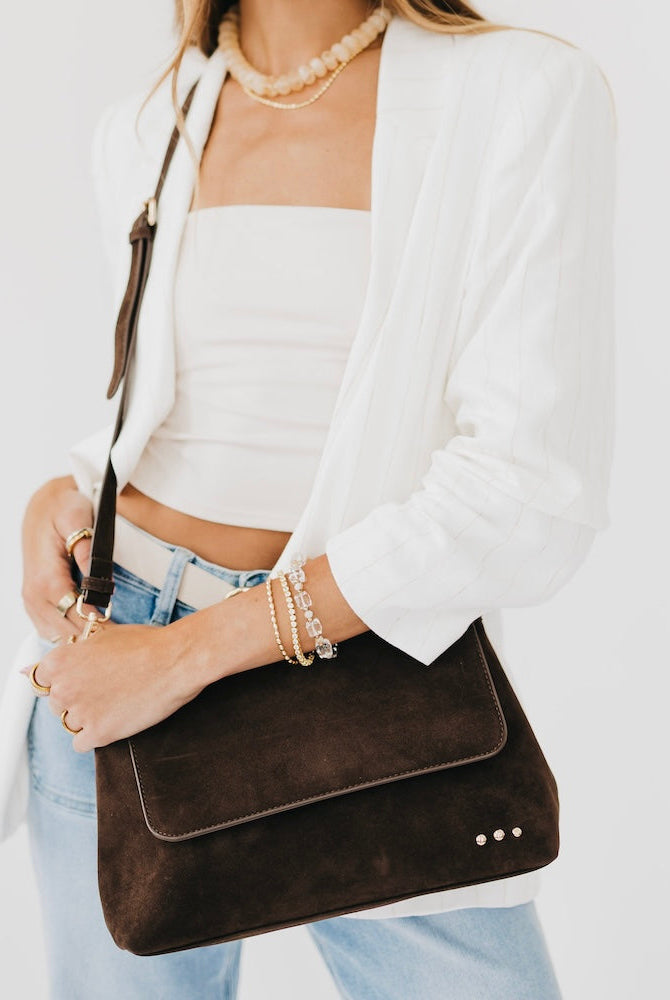 Miranda Suede Flap Crossbody-Presales-Dear Me Southern Boutique, located in DeRidder, Louisiana