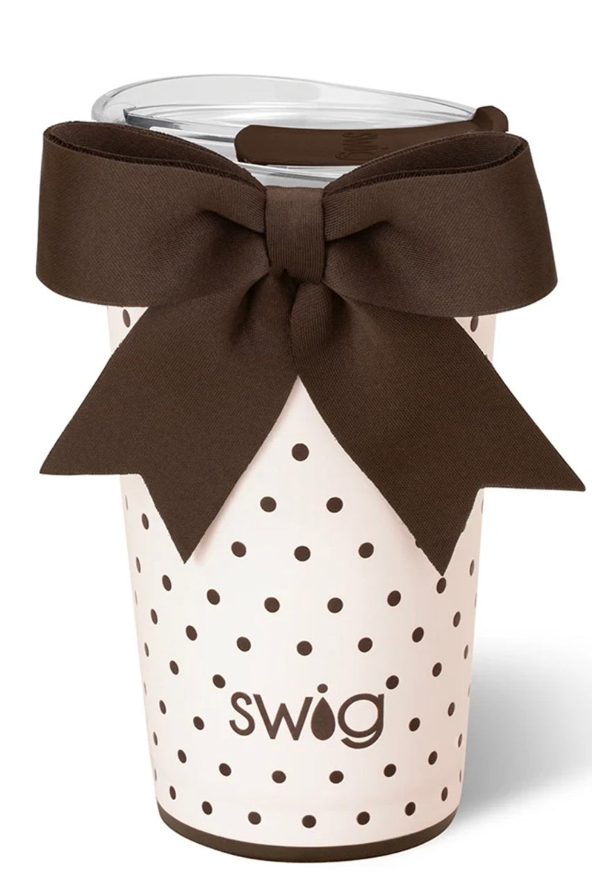 Mocha Dots Party Cup 24oz-Drinkwear-Dear Me Southern Boutique, located in DeRidder, Louisiana
