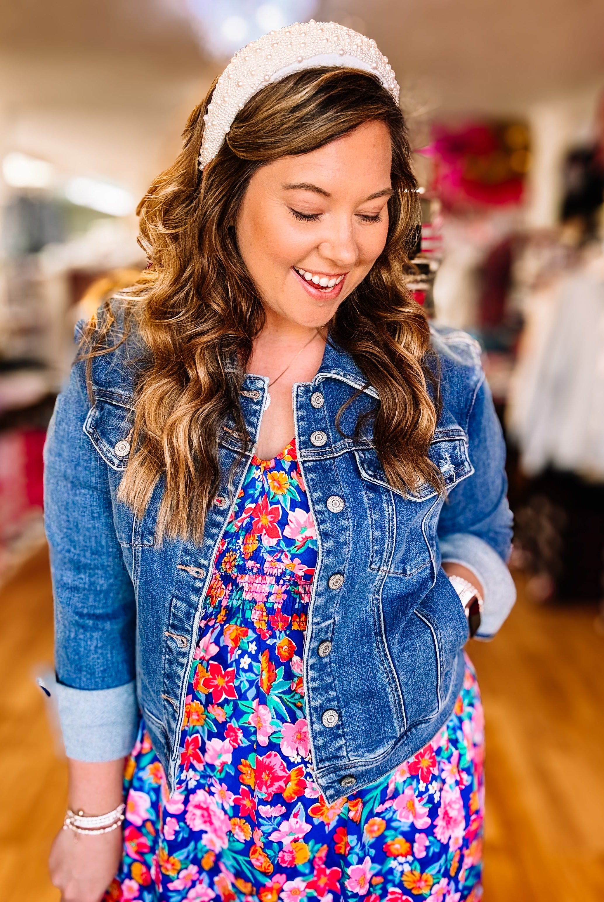Modern Mama Cropped Judy Blue Jacket-Outerwear/Jackets/Shackets-Dear Me Southern Boutique, located in DeRidder, Louisiana
