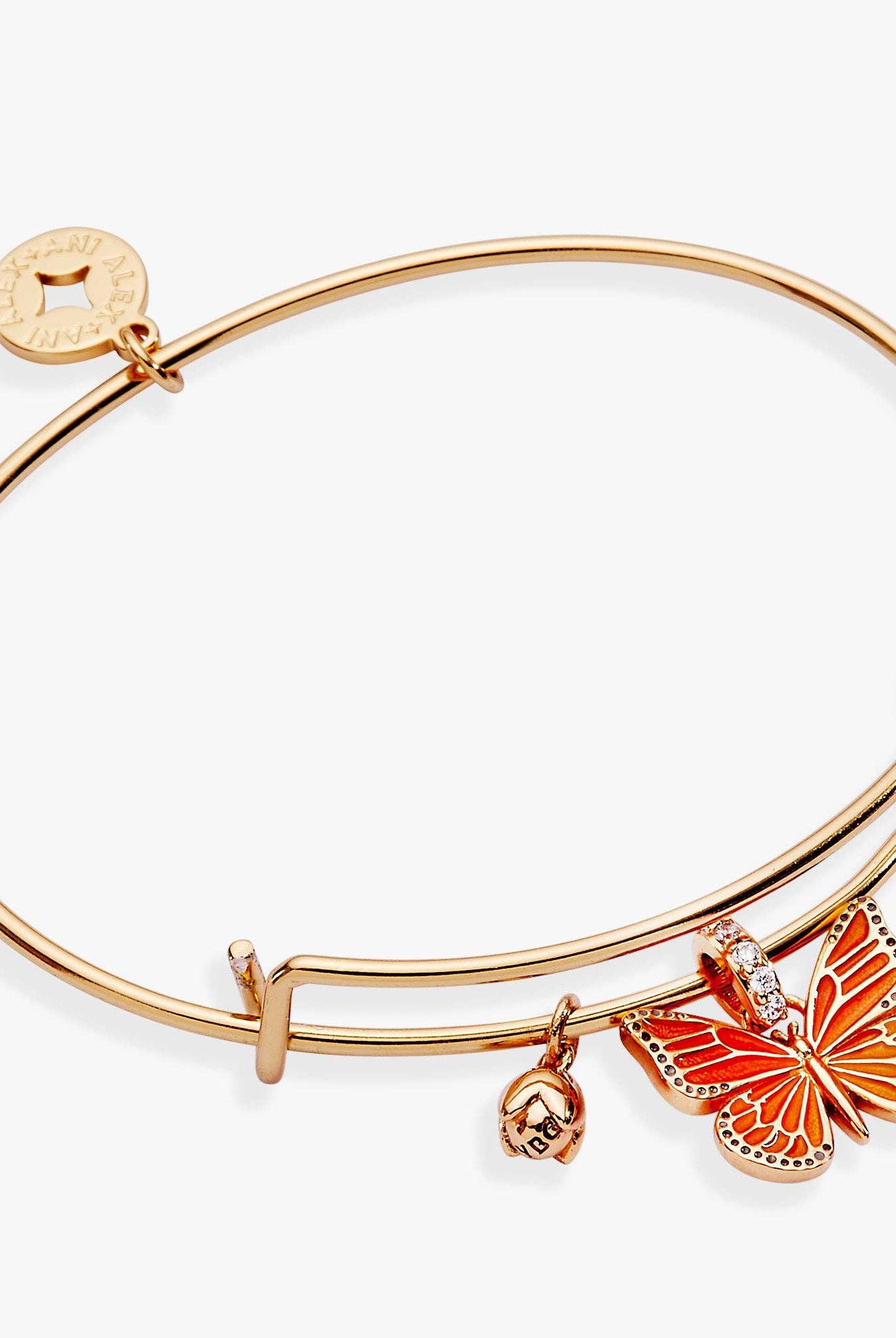 Monarch Butterfly Botanical Charm Bangle-Bracelets-Dear Me Southern Boutique, located in DeRidder, Louisiana