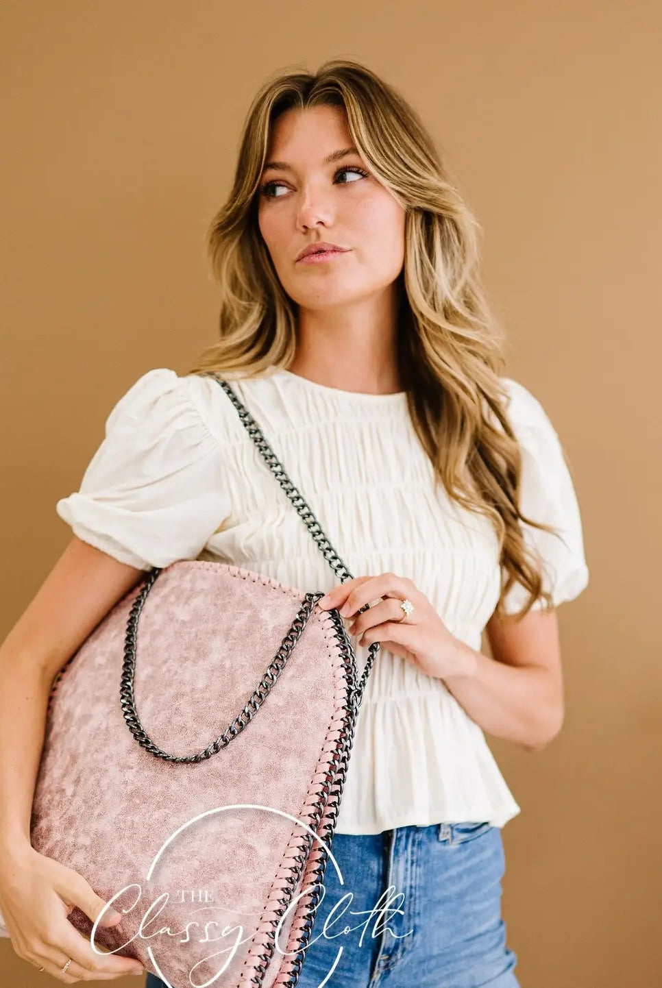 Monica Metal Chain Hobo Bag-Bags/Purses-Dear Me Southern Boutique, located in DeRidder, Louisiana