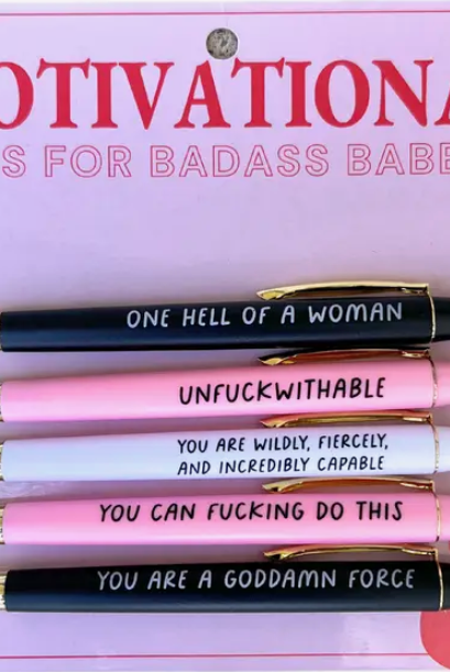 Motivational For Bad*ss Babes Pen Set-Pens-Dear Me Southern Boutique, located in DeRidder, Louisiana