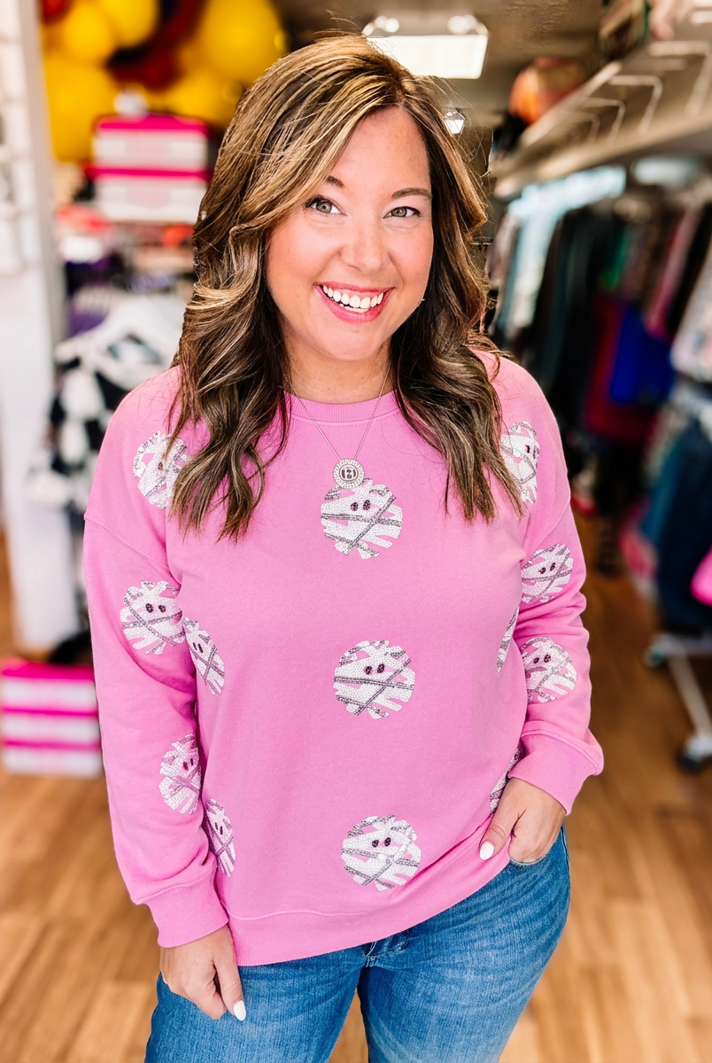 Mummy Magic Halloween Sweatshirt-Sweatshirts-Dear Me Southern Boutique, located in DeRidder, Louisiana