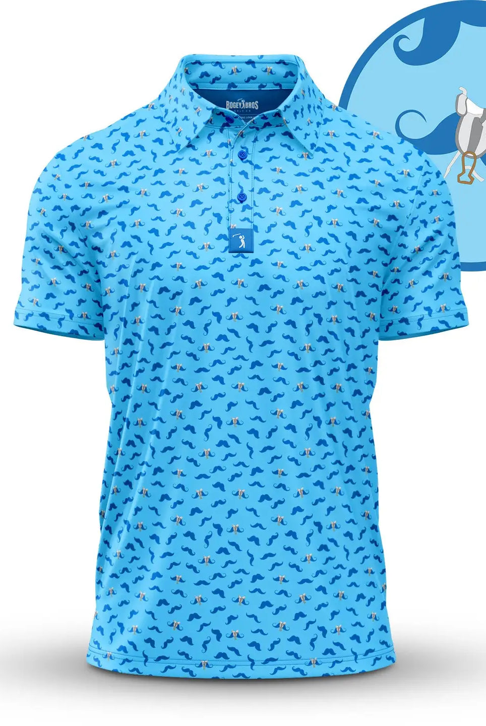 Mustache Rd Polo-Tops-Dear Me Southern Boutique, located in DeRidder, Louisiana