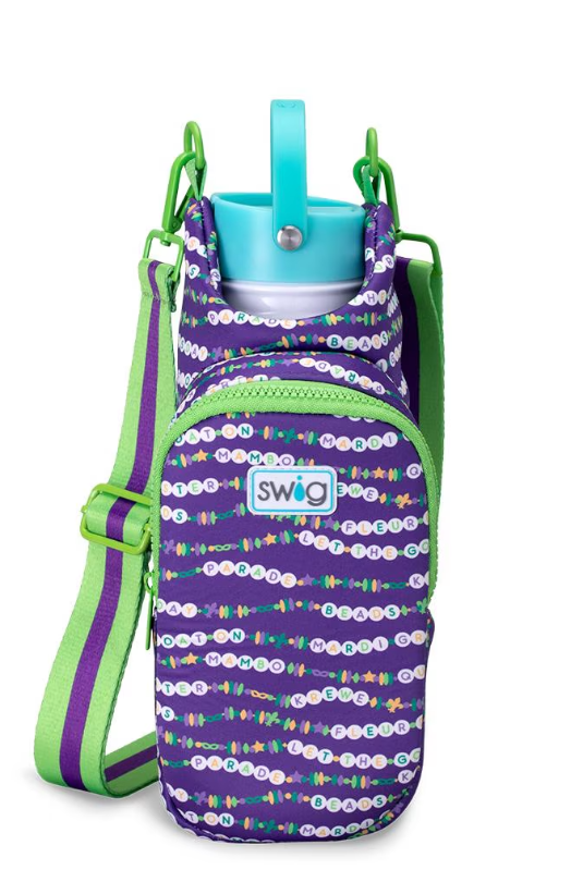 My Mardi Era Swig Life Water Bottle Sling-Water Bottles-Dear Me Southern Boutique, located in DeRidder, Louisiana