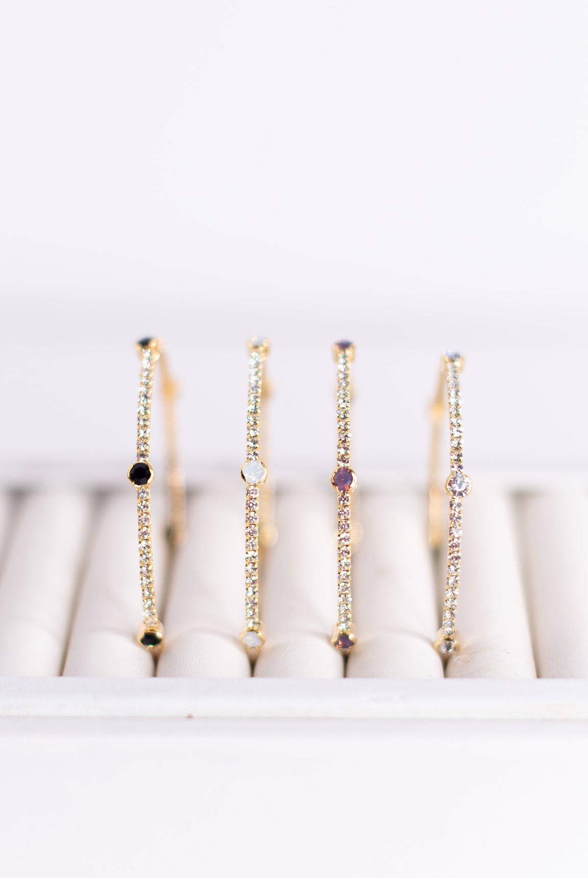 Naples Crystal Bangle - Gold Metal-Presales-Dear Me Southern Boutique, located in DeRidder, Louisiana