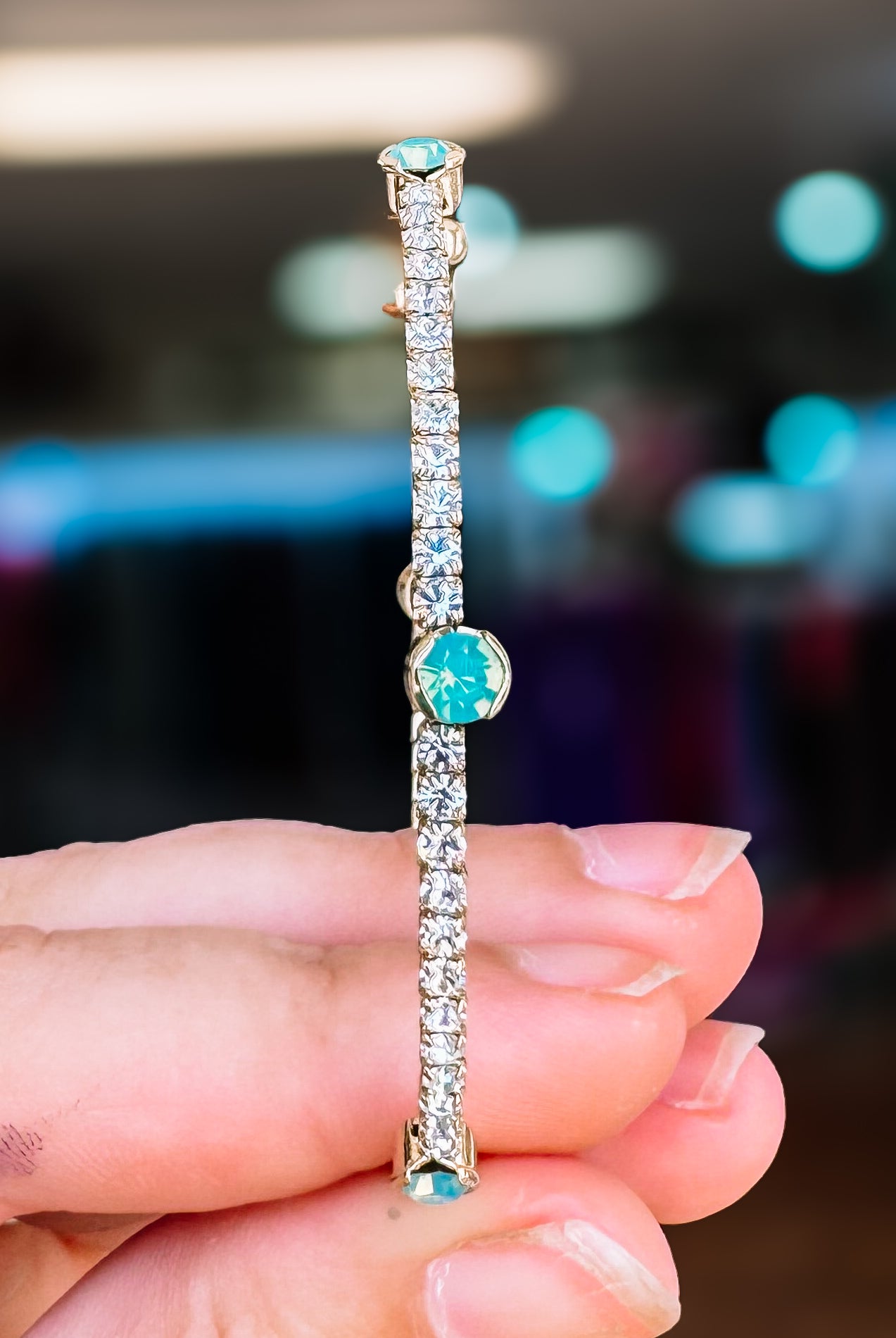 Naples Crystal Bangle - Silver Metal-Bracelets-Dear Me Southern Boutique, located in DeRidder, Louisiana