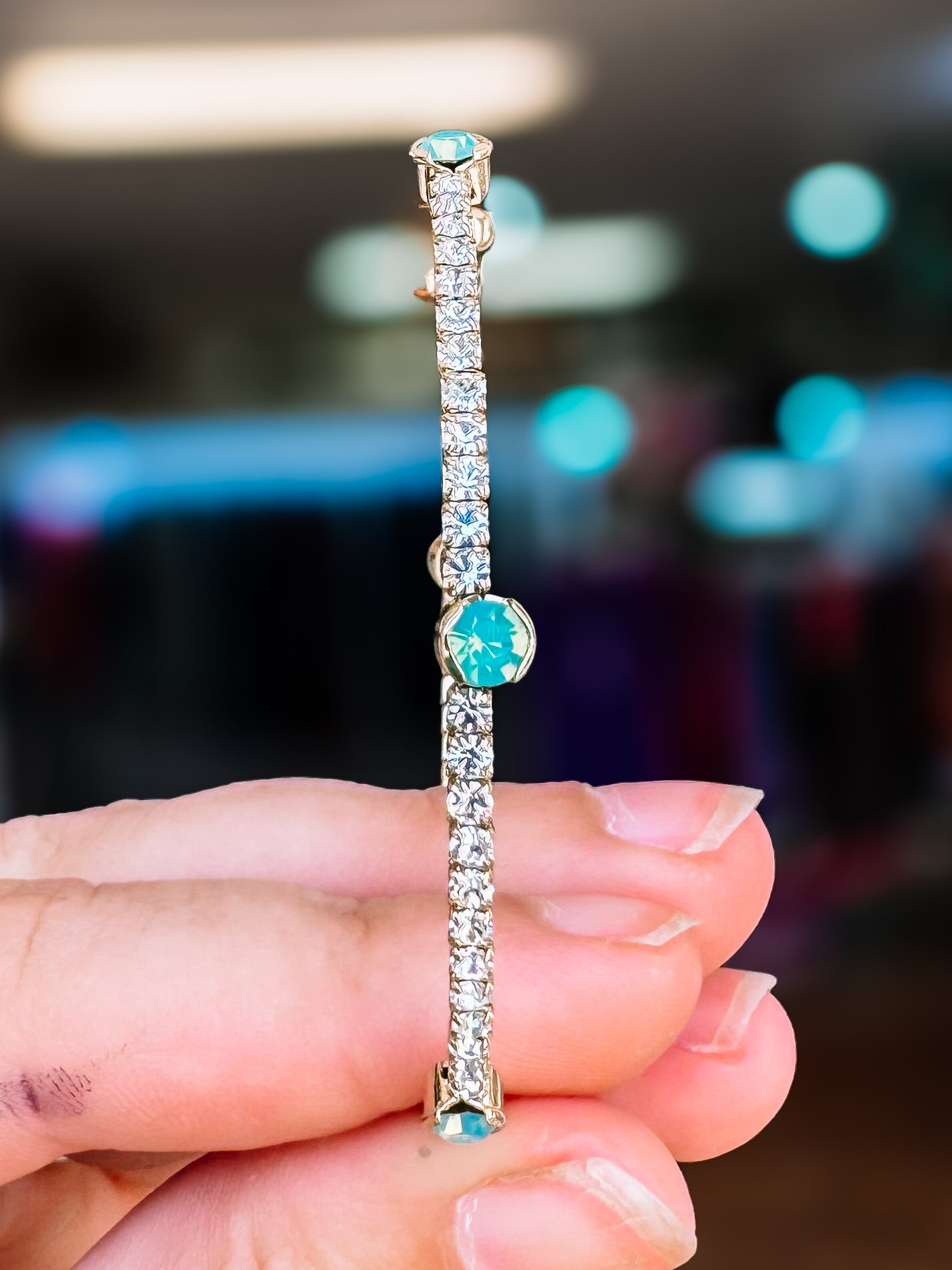 Naples Crystal Bangle - Silver Metal-Bracelets-Dear Me Southern Boutique, located in DeRidder, Louisiana