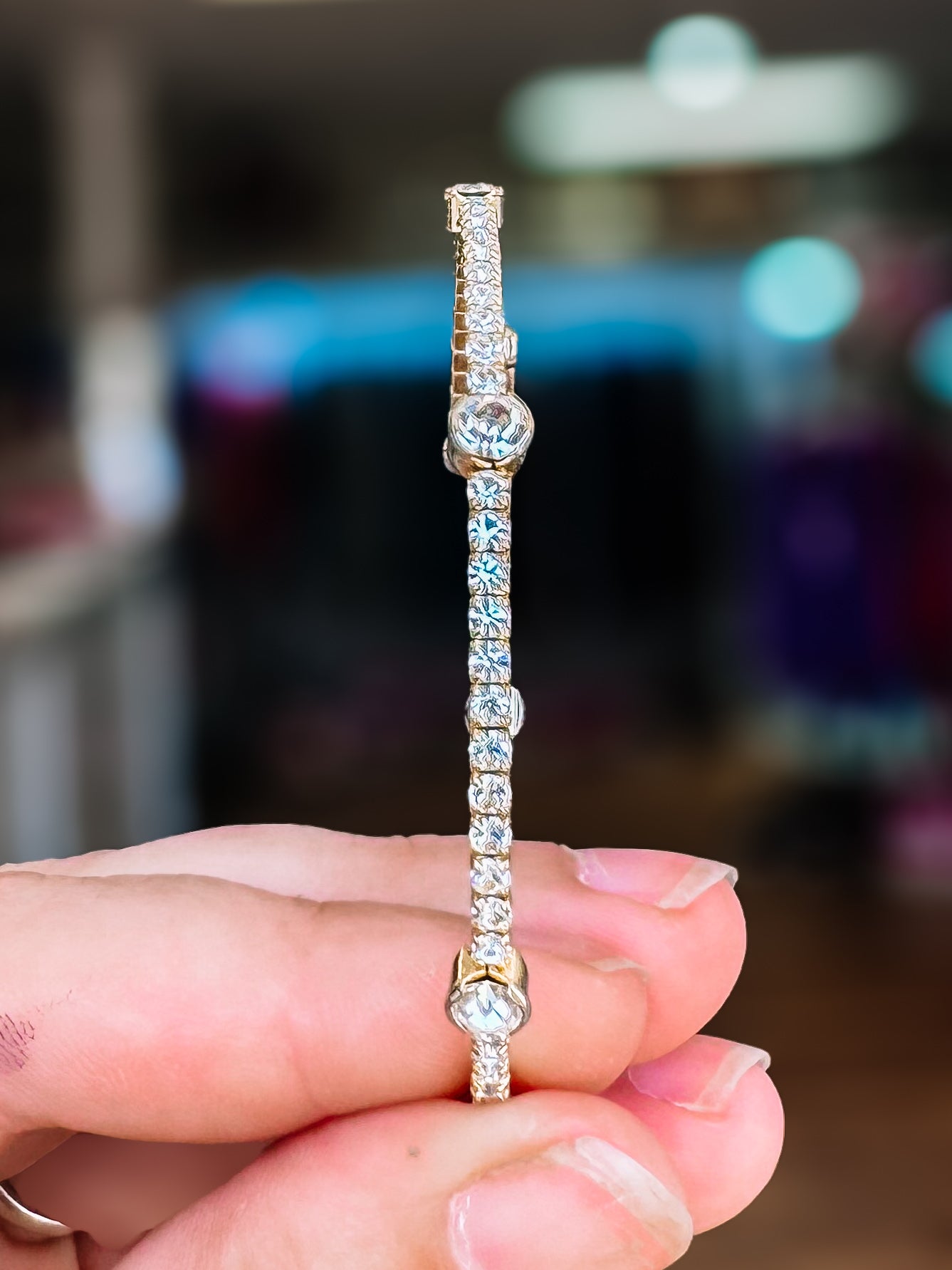 Naples Crystal Bangle - Silver Metal-Bracelets-Dear Me Southern Boutique, located in DeRidder, Louisiana