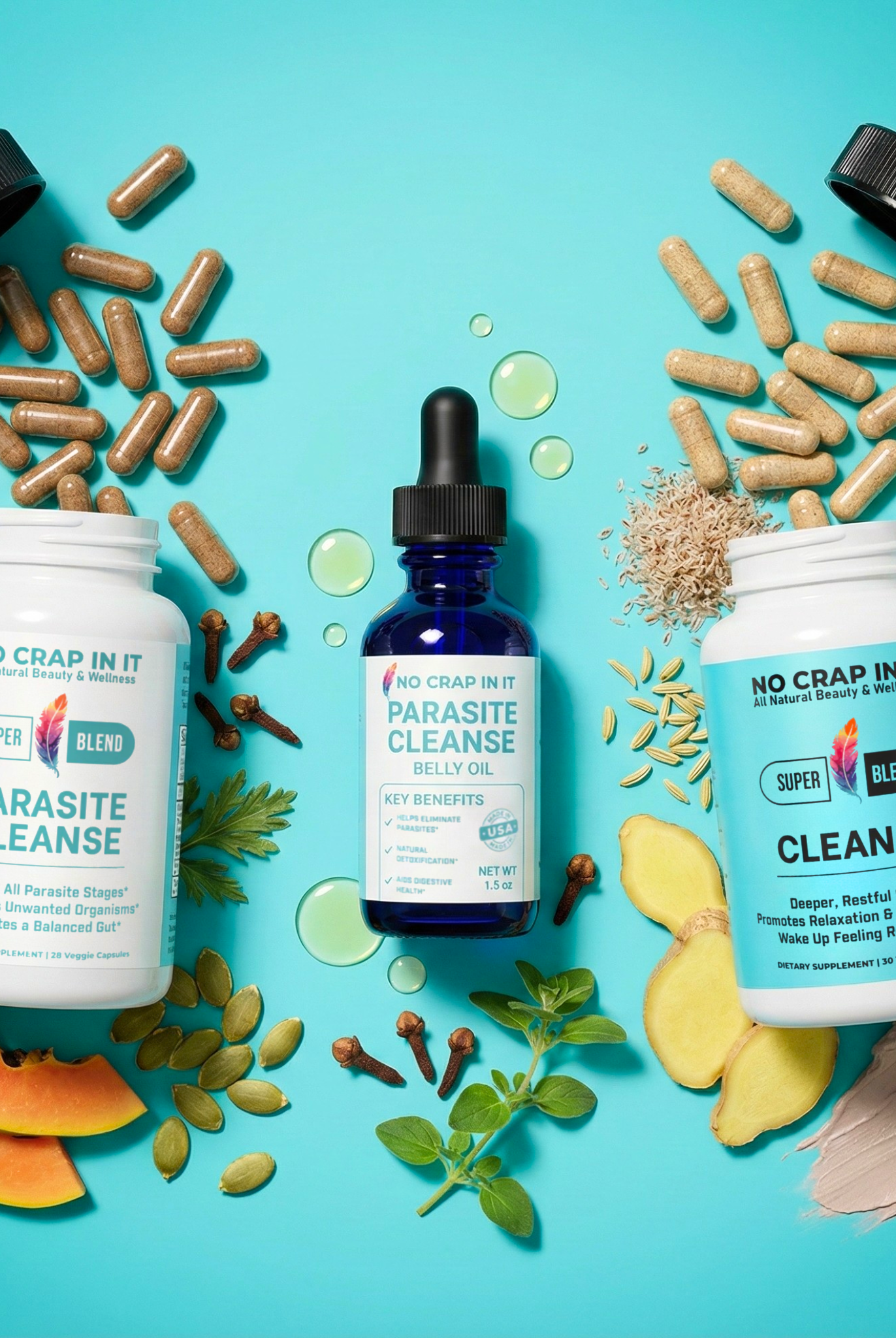 No Crap In It- Parasite Cleanse-Supplements-Dear Me Southern Boutique, located in DeRidder, Louisiana