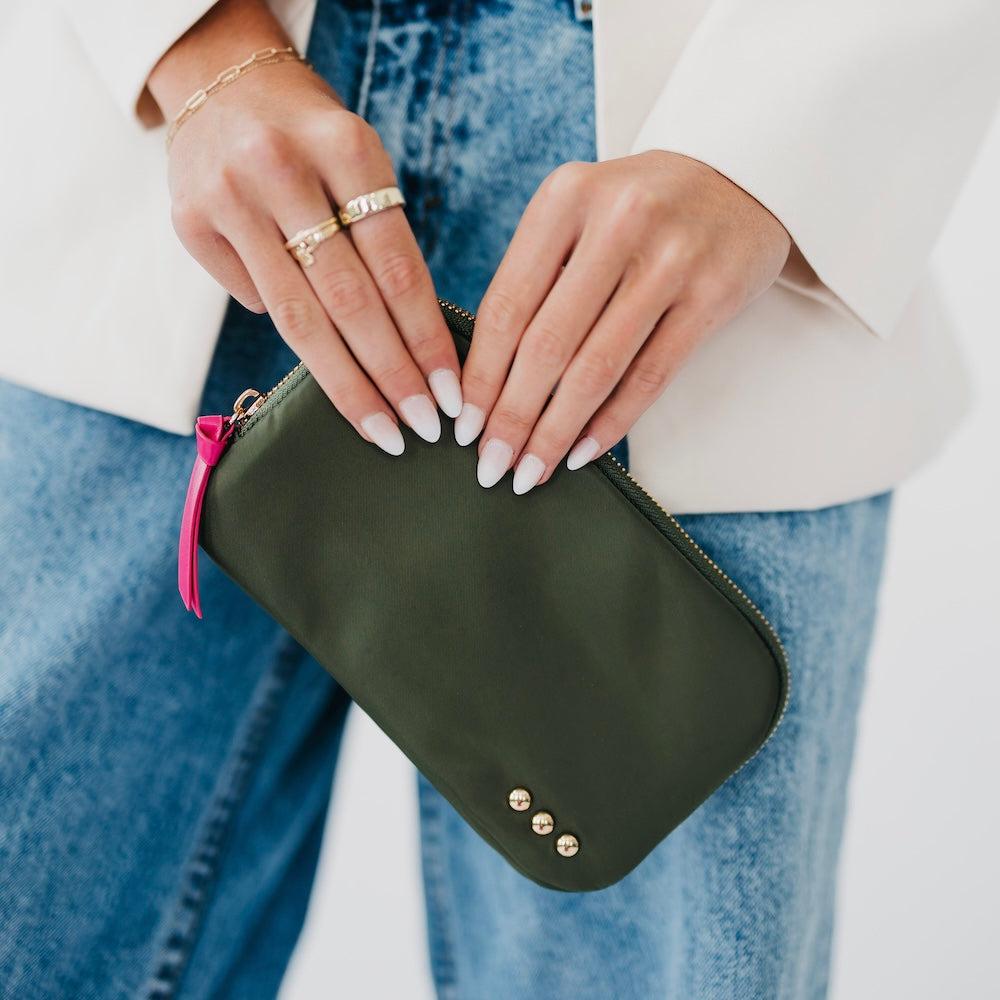 Nola Nylon Pouch-Presales-Dear Me Southern Boutique, located in DeRidder, Louisiana
