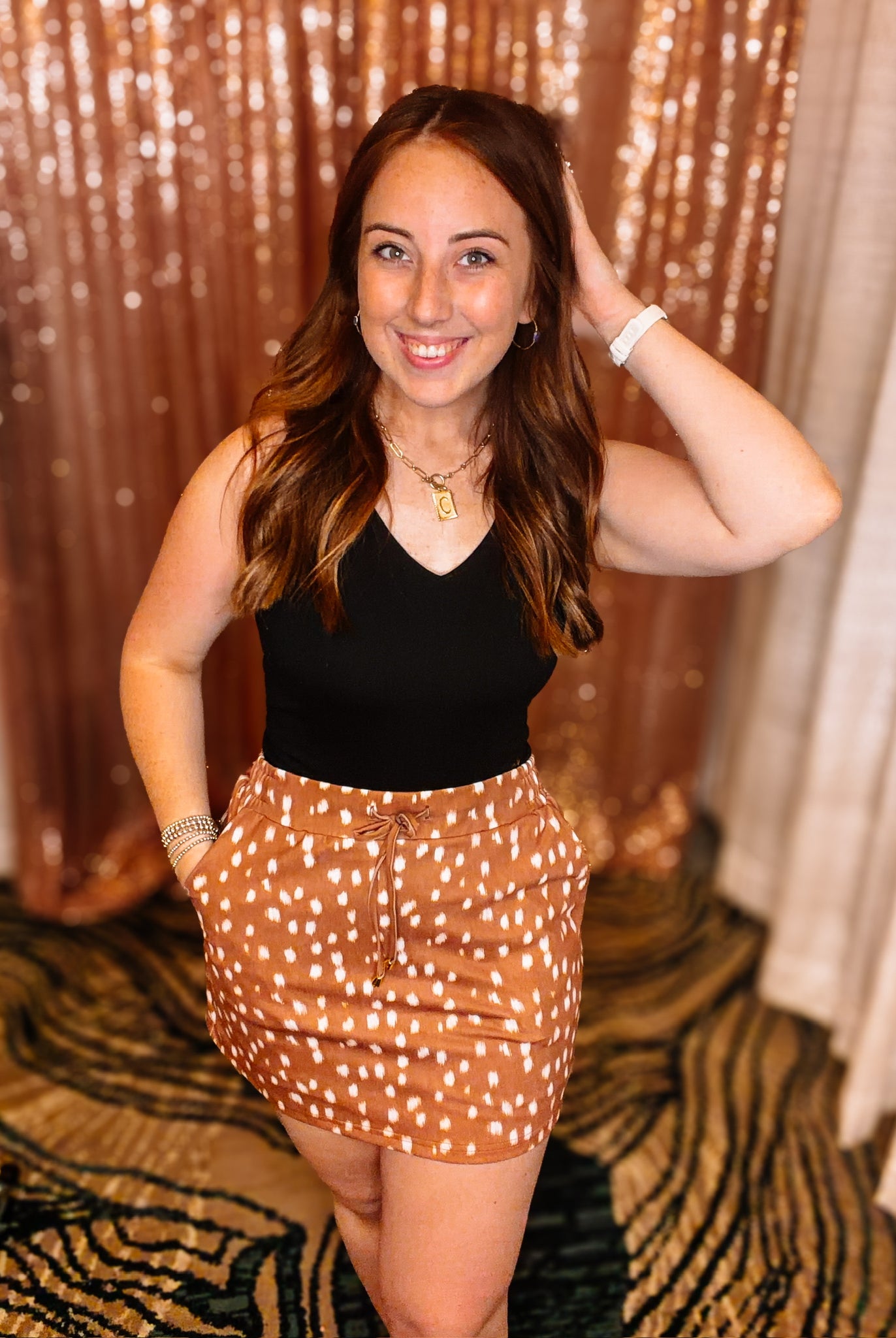 Oh Deer Everyday Skort-Skort-Dear Me Southern Boutique, located in DeRidder, Louisiana