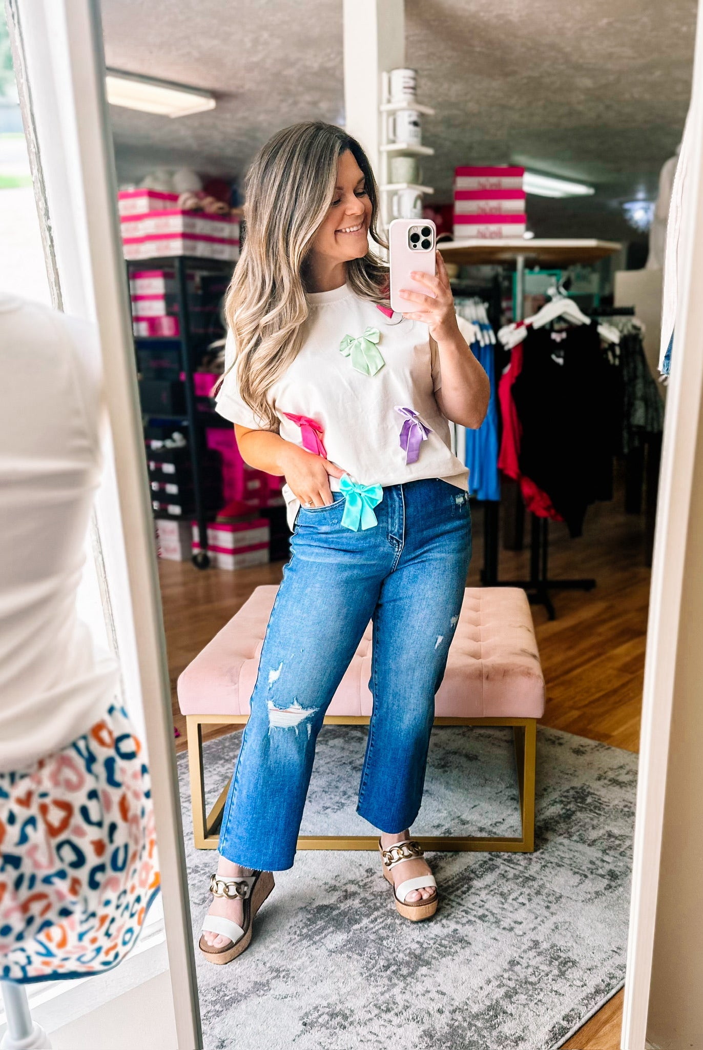 One of the Girls Cropped Judy Blue-Jeans-Dear Me Southern Boutique, located in DeRidder, Louisiana