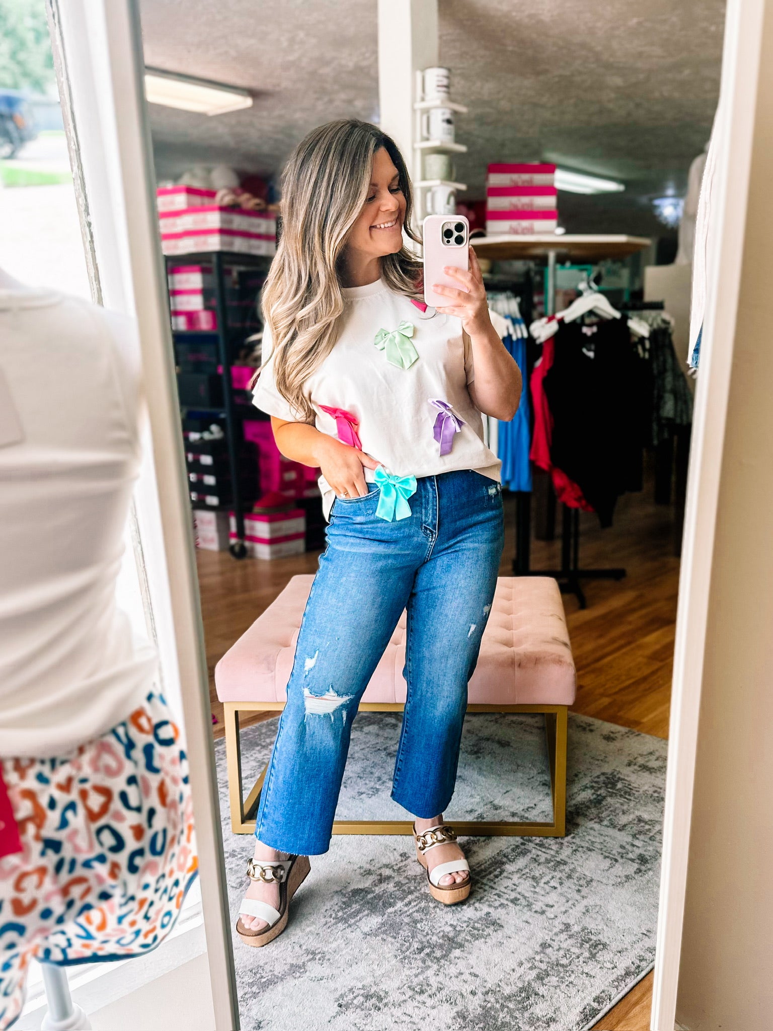 One of the Girls Cropped Judy Blue-Jeans-Dear Me Southern Boutique, located in DeRidder, Louisiana