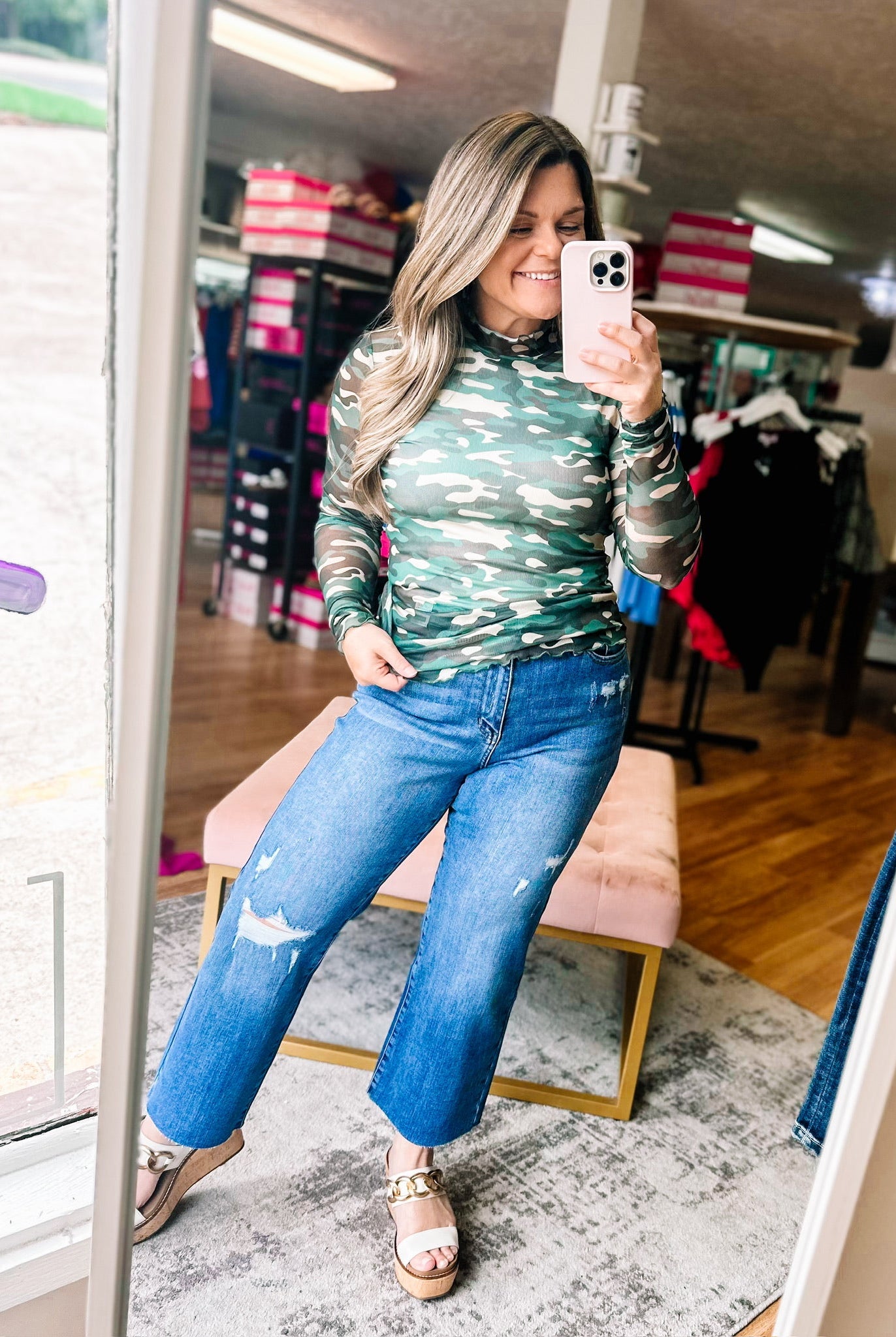 One of the Girls Cropped Judy Blue-Jeans-Dear Me Southern Boutique, located in DeRidder, Louisiana