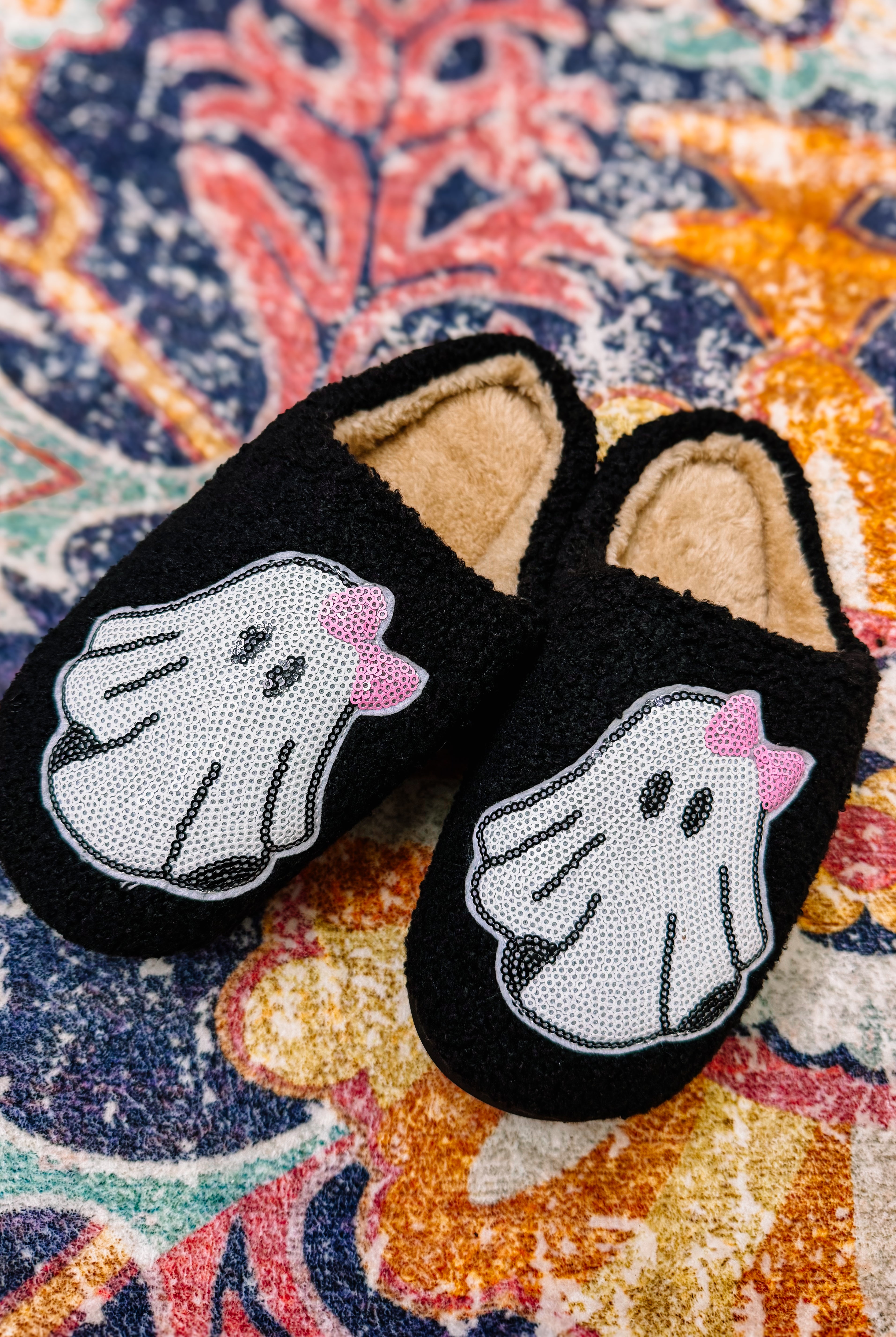 PREORDER: Cozy Slippers - Gigi the Ghost-Slippers-Dear Me Southern Boutique, located in DeRidder, Louisiana