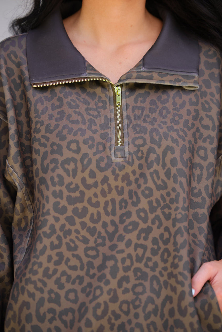 PREORDER- Everyday Pullover- Coco Leopard-pullover-Dear Me Southern Boutique, located in DeRidder, Louisiana