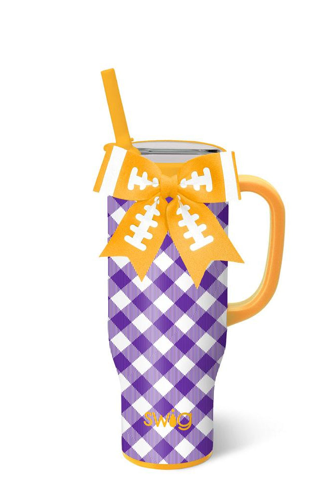 PREORDER-Gameday Gingham Mega Mug 30oz-Tumblers-Dear Me Southern Boutique, located in DeRidder, Louisiana