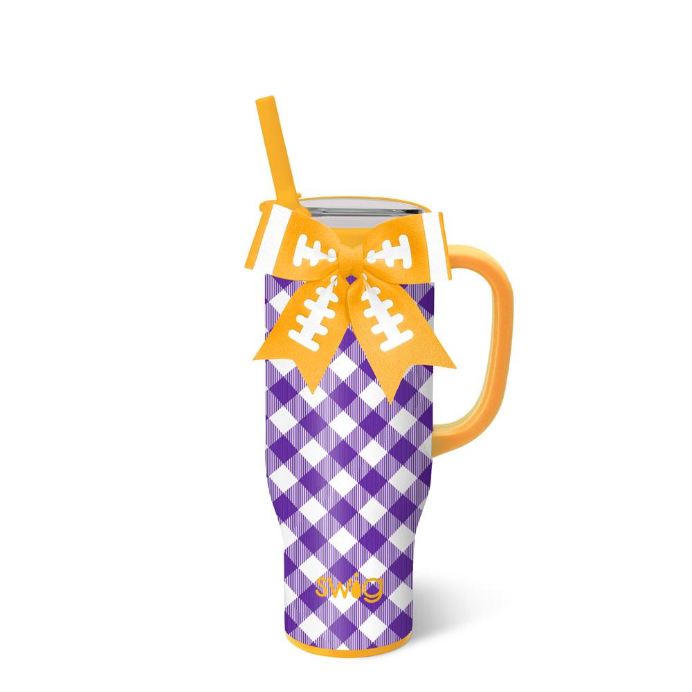 PREORDER-Gameday Gingham Mega Mug 30oz-Tumblers-Dear Me Southern Boutique, located in DeRidder, Louisiana