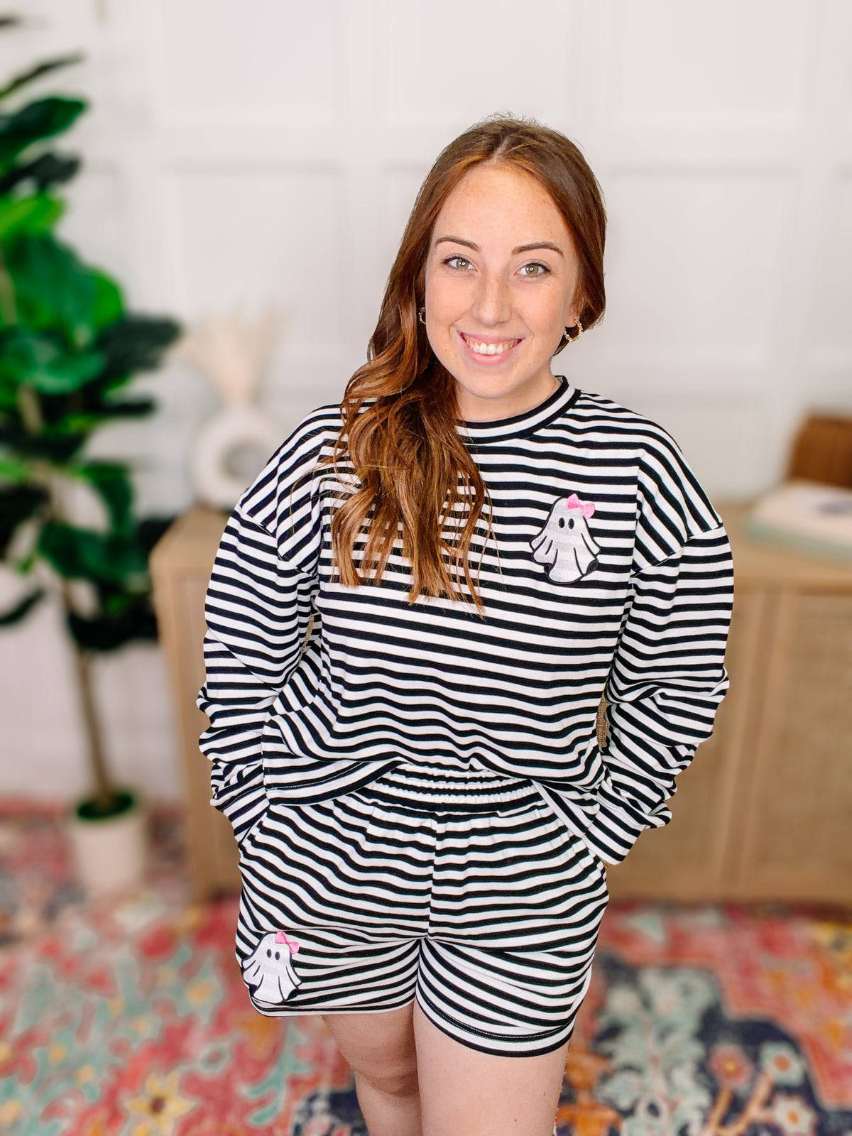 PREORDER: Gigi the Ghost Striped Set-Presales-Dear Me Southern Boutique, located in DeRidder, Louisiana