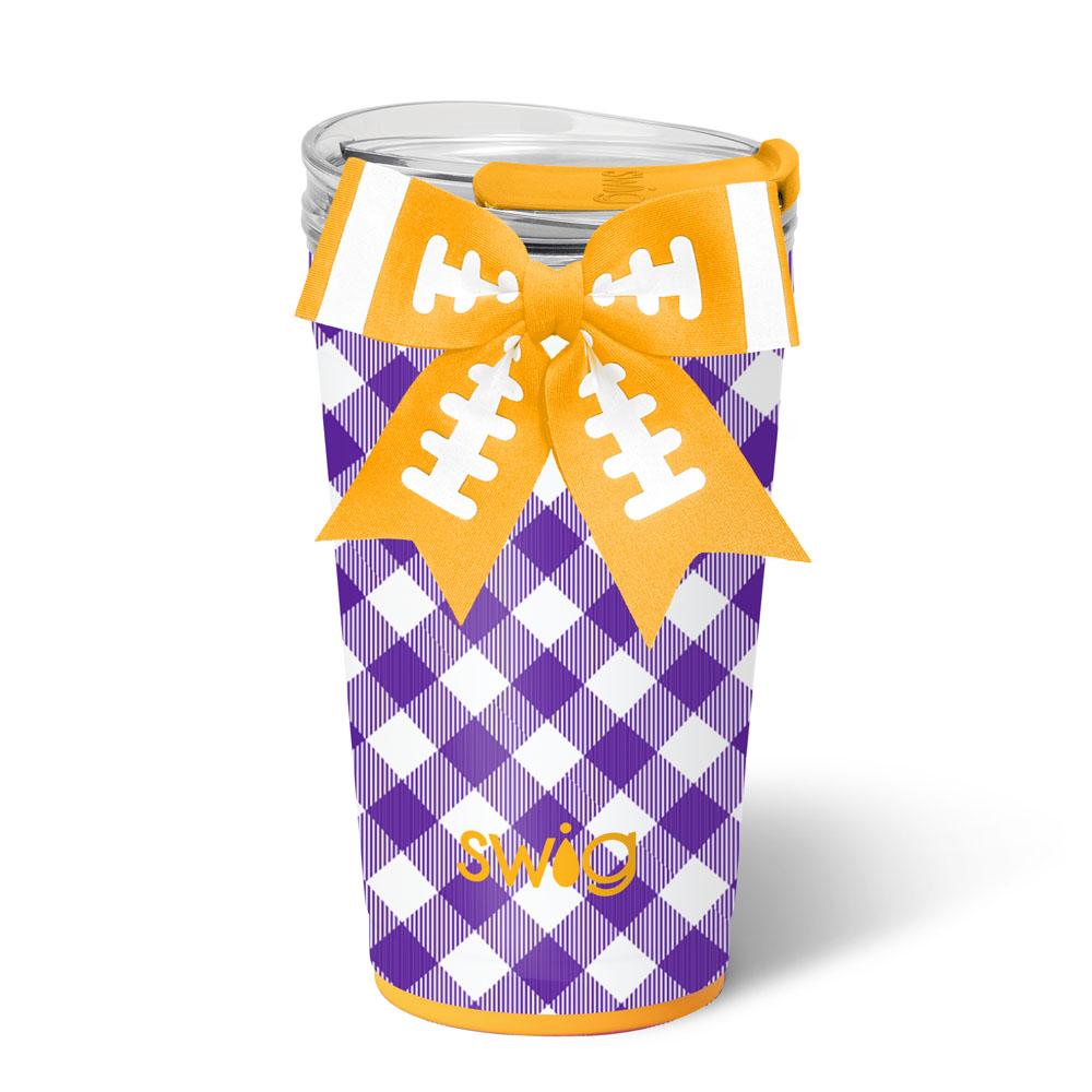 PREORDER-Gingham Gameday Party Cup 24oz-Mugs-Dear Me Southern Boutique, located in DeRidder, Louisiana