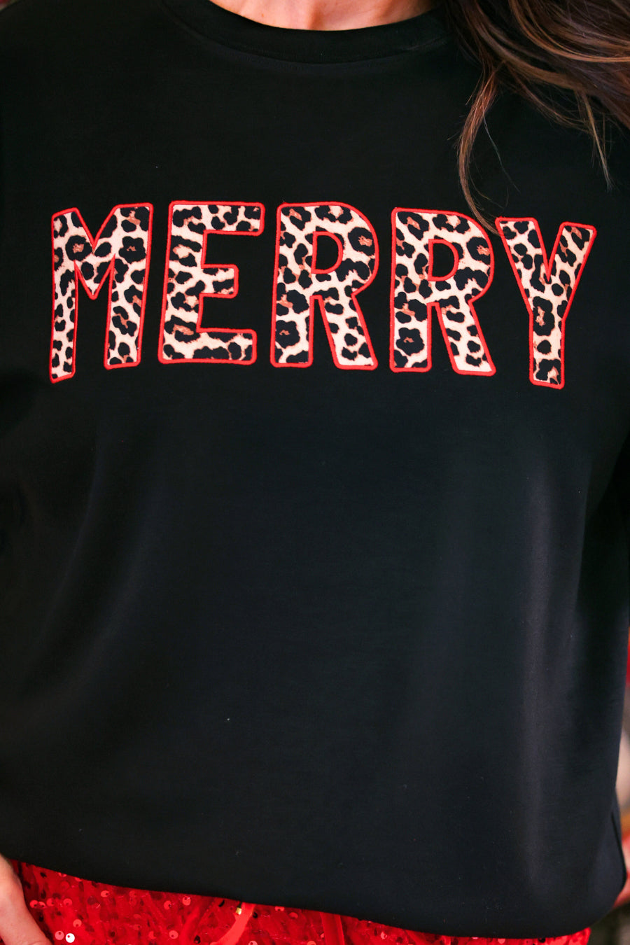 PREORDER- Merry Leopard Luxe Pullover-pullover-Dear Me Southern Boutique, located in DeRidder, Louisiana
