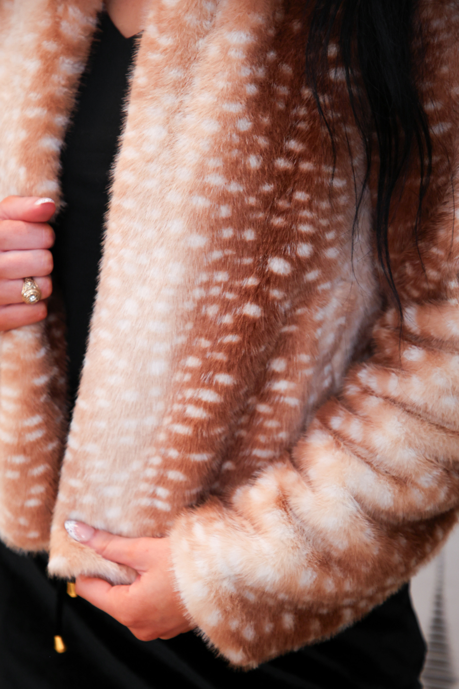 PREORDER- Oh Deer Faux Fur Jacket-Presales-Dear Me Southern Boutique, located in DeRidder, Louisiana