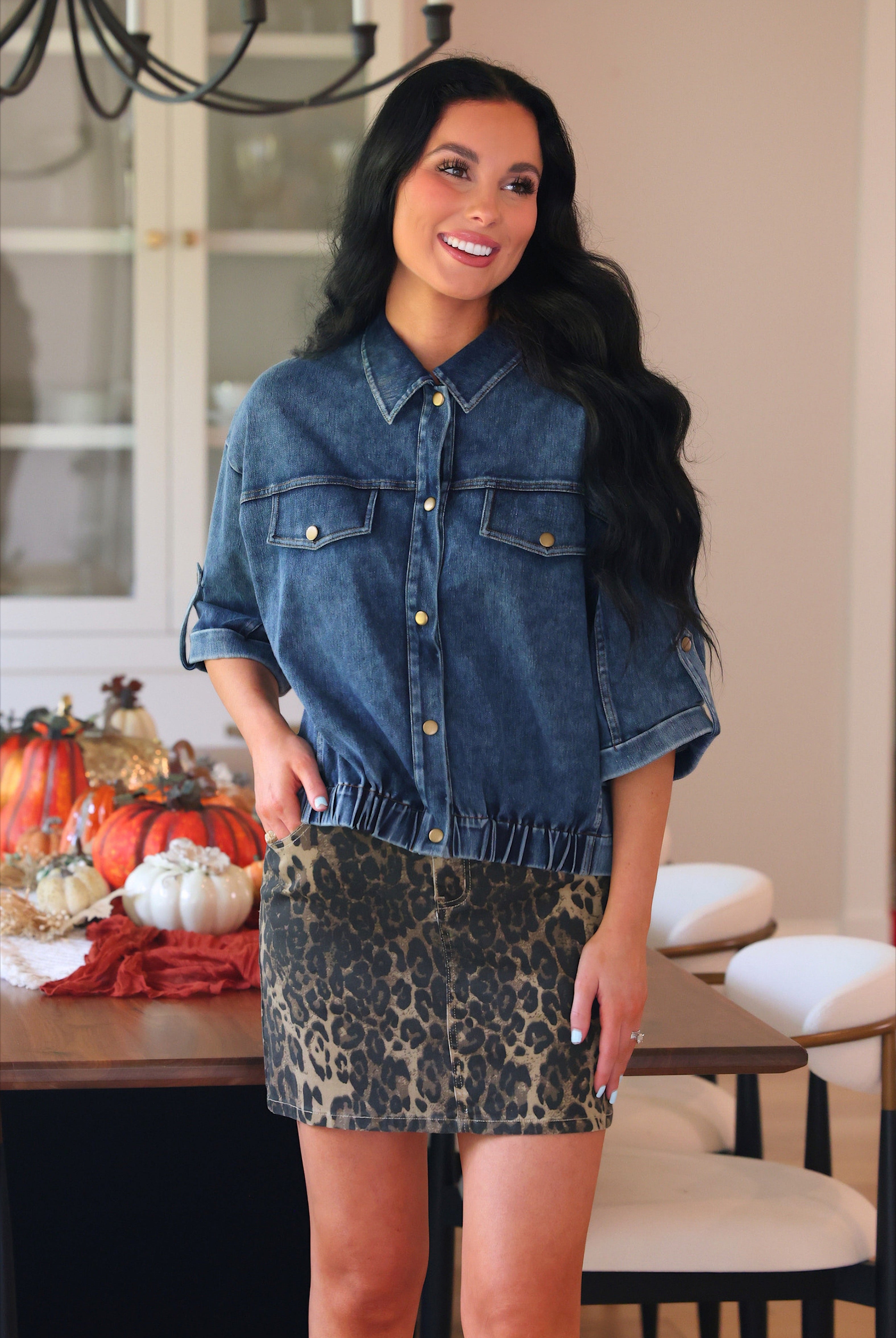 PREORDER- Refined Denim Bomber Jacket- Light Wash-jacket-Dear Me Southern Boutique, located in DeRidder, Louisiana