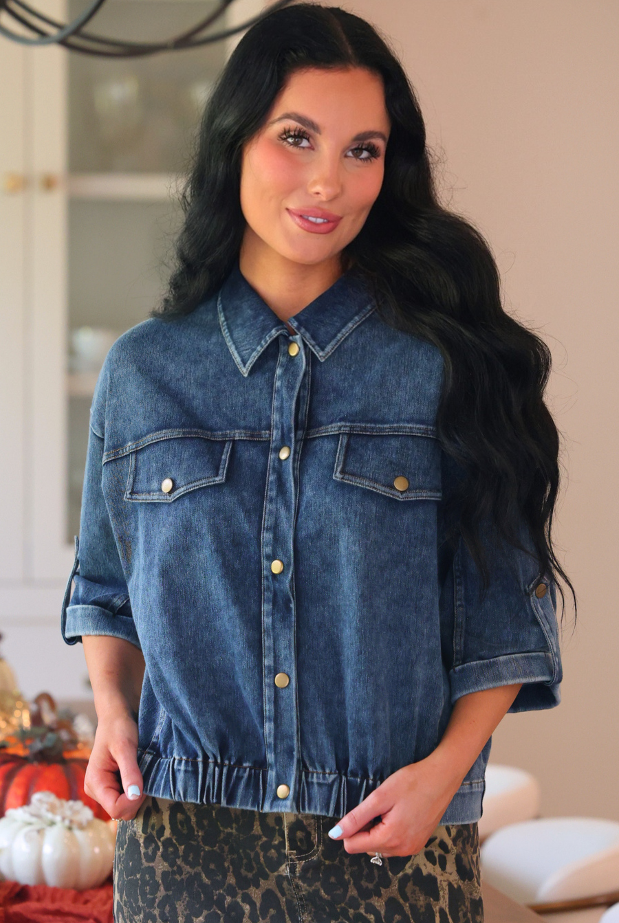PREORDER- Refined Denim Bomber Jacket- Light Wash-jacket-Dear Me Southern Boutique, located in DeRidder, Louisiana